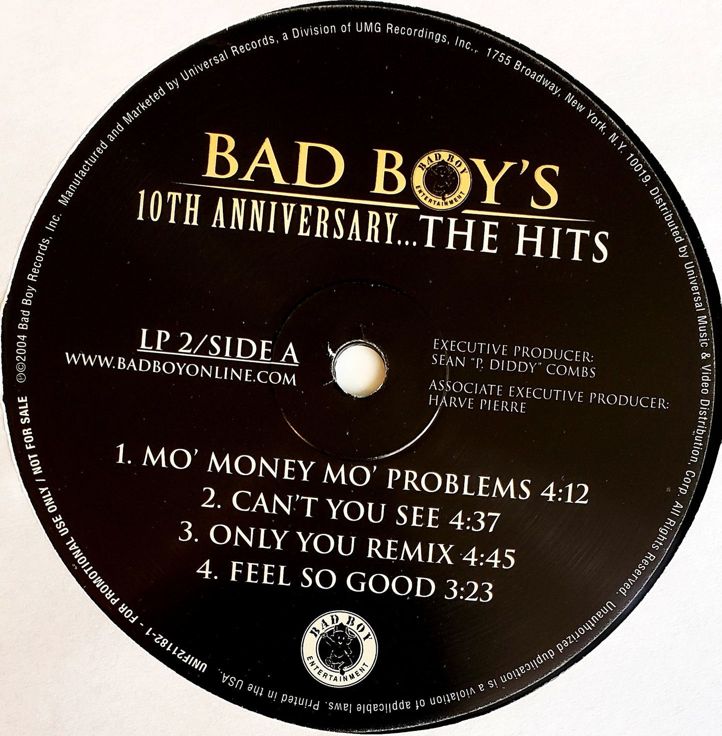 Bad Boy's 10th Anniversary...The Hits (2x LP Vinyl Album)