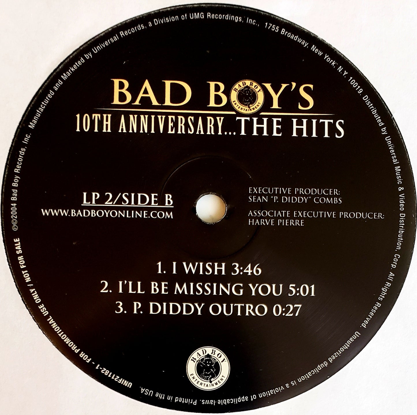 Bad Boy's 10th Anniversary...The Hits (2x LP Vinyl Album)