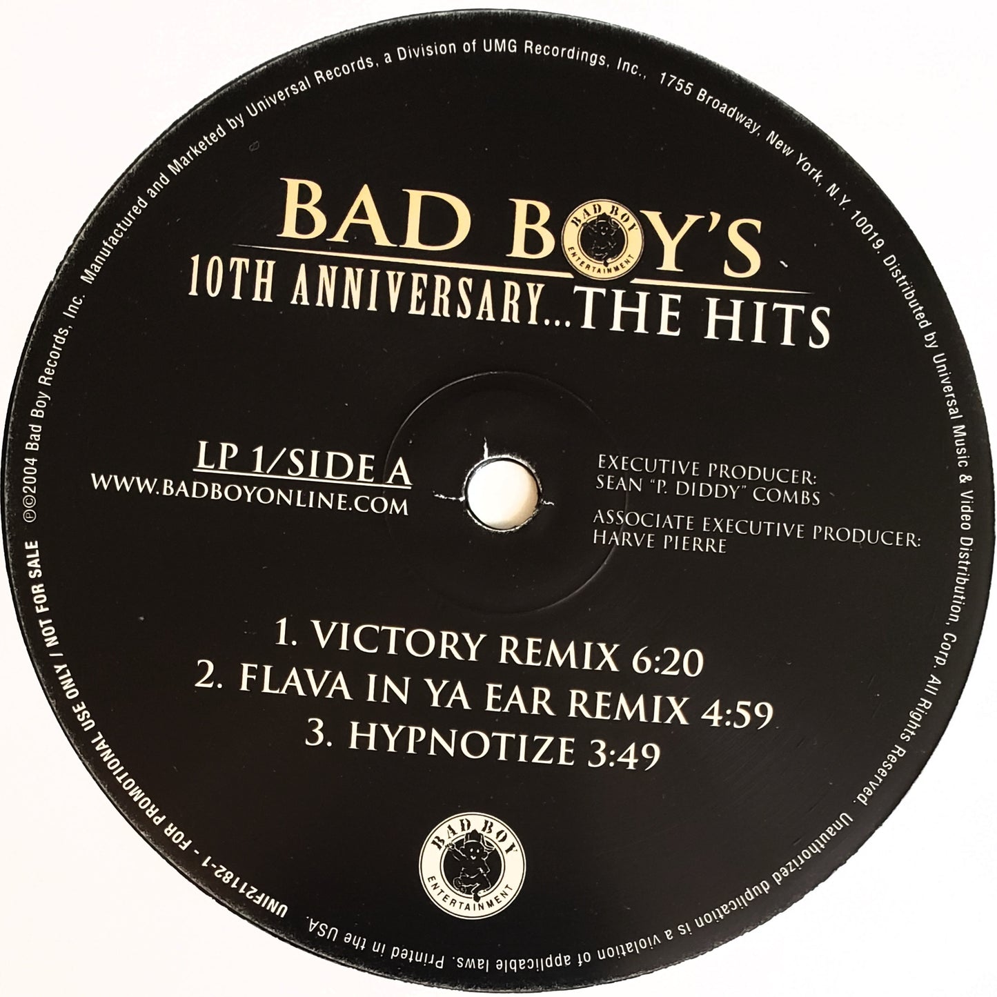 Bad Boy's 10th Anniversary...The Hits (2x LP Vinyl Album)