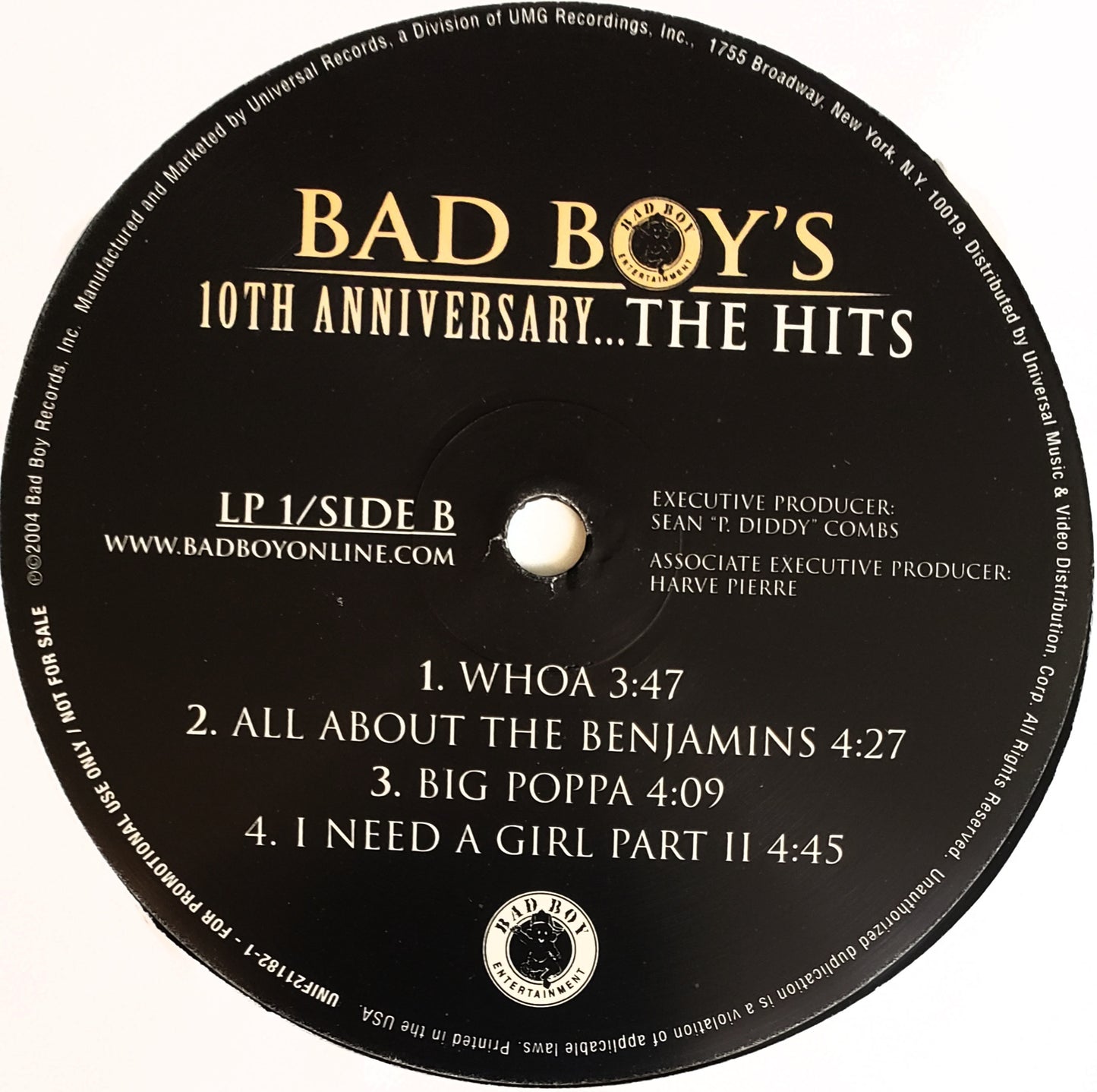 Bad Boy's 10th Anniversary...The Hits (2x LP Vinyl Album)