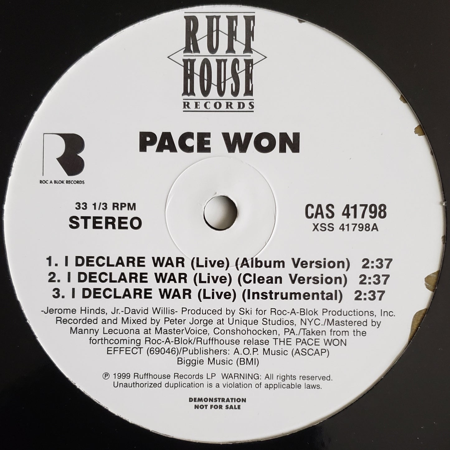 Pacewon "I Declare War / Step Up" (12" Vinyl)RARE!!!
