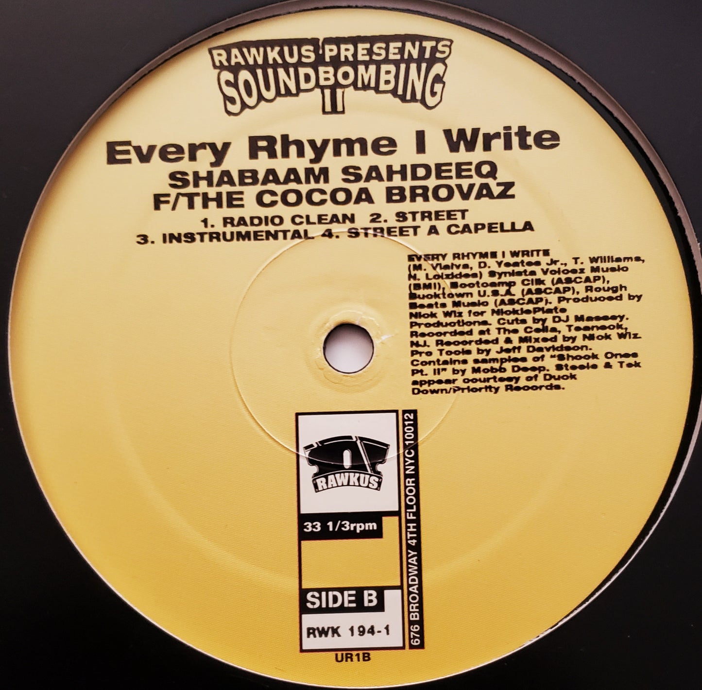 Reflection Eternal / Shabaam Sahdeeq feat.The Cocoa Brovaz–On Mission / Every Rhyme I Write
