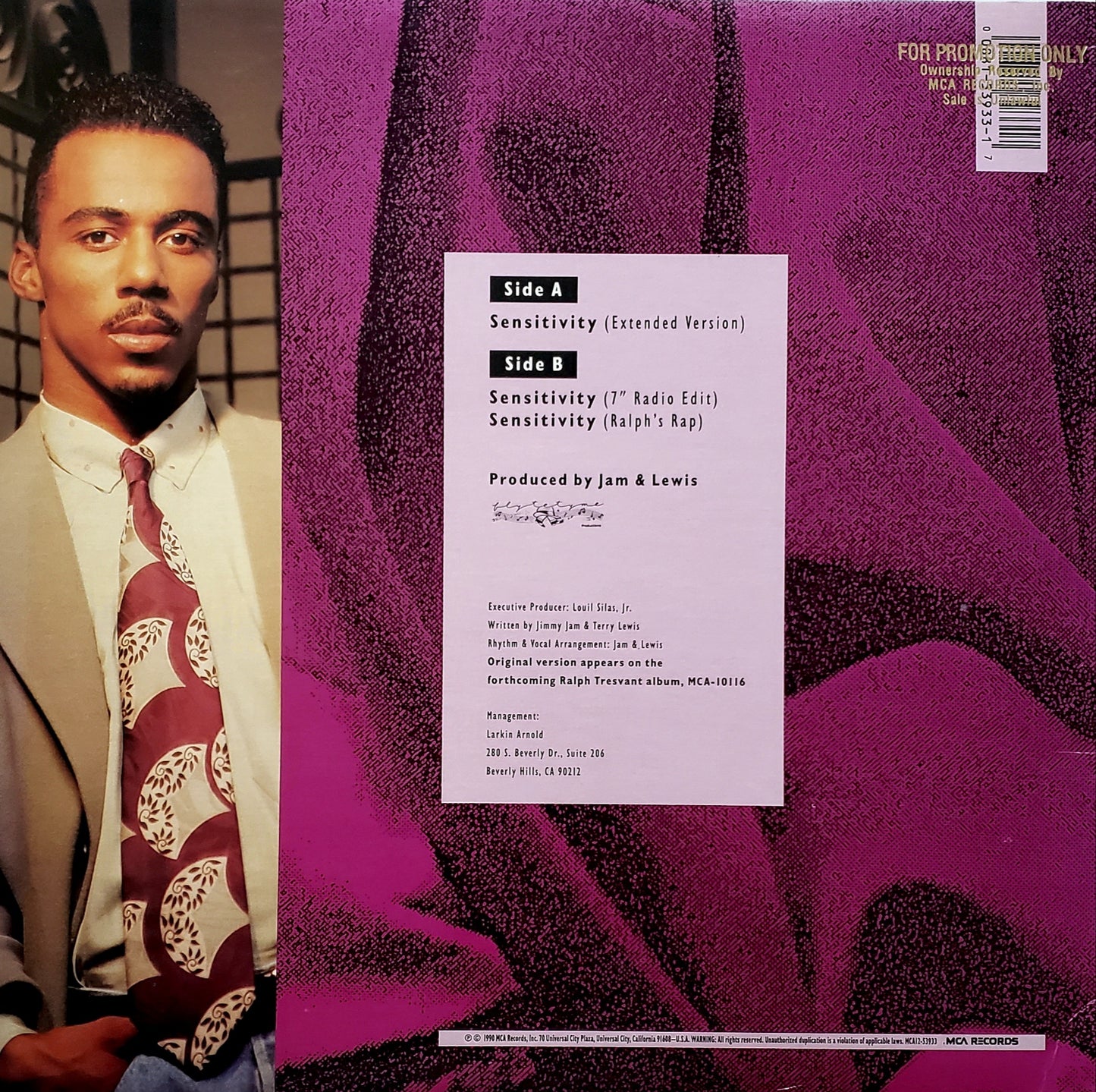 Ralph Tresvant – Sensitivity (12" Vinyl) RARE!!