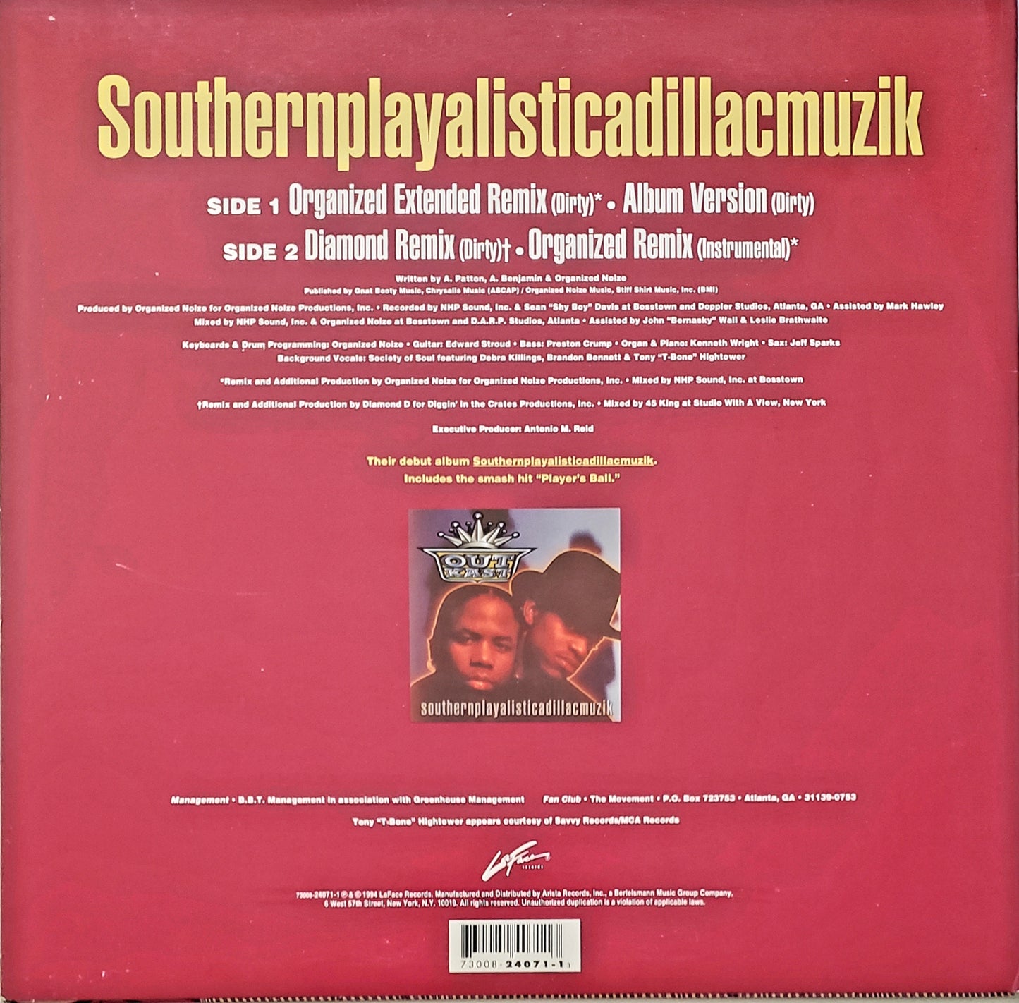 Outkast - Southernplayalisticadillacmuzik (12"Vinyl) RARE!!