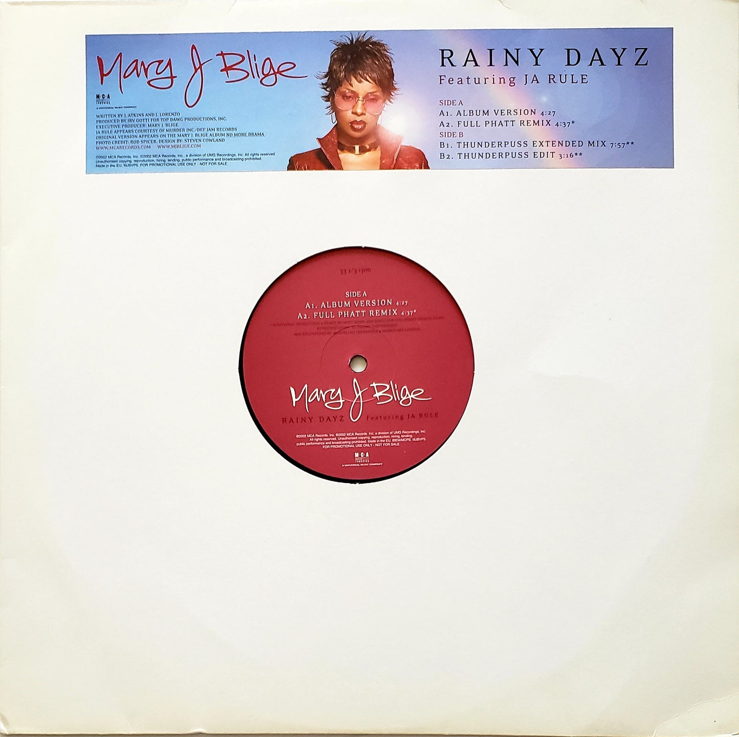 Mary J. Blige Featuring Ja Rule – Rainy Dayz (12" Vinyl)