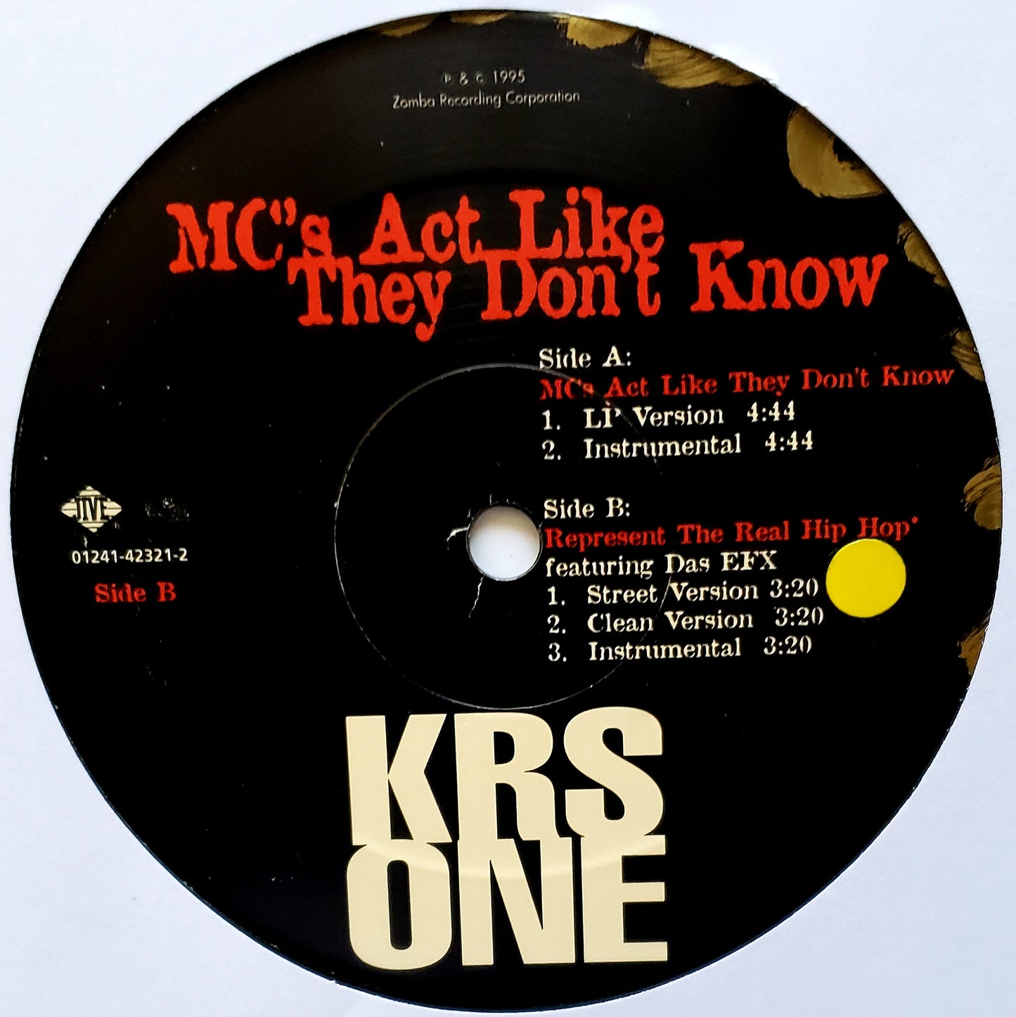 KRS-One – MC's Act Like They Don't Know/Represent The Real Hip Ho Featuring Das EFX(12")