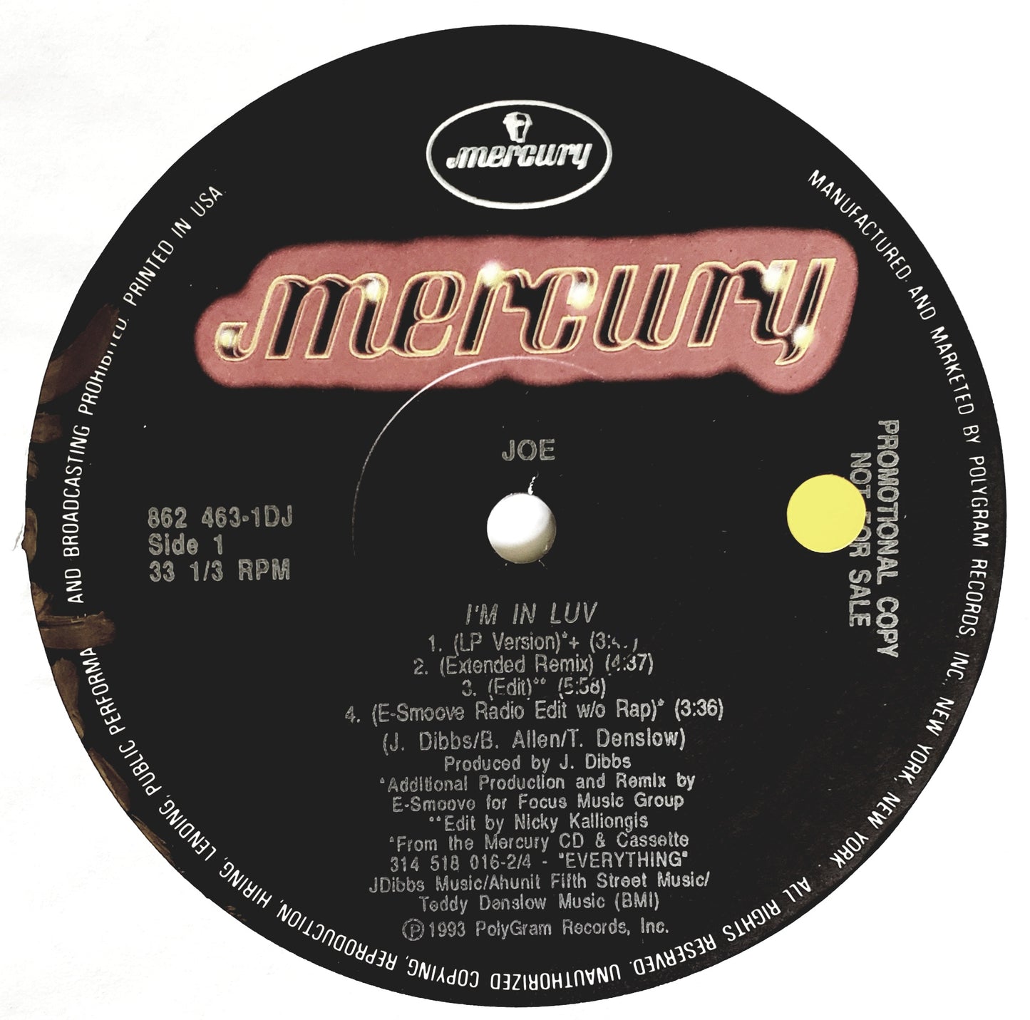 JOE "I'm In Love" (12" Vinyl)
