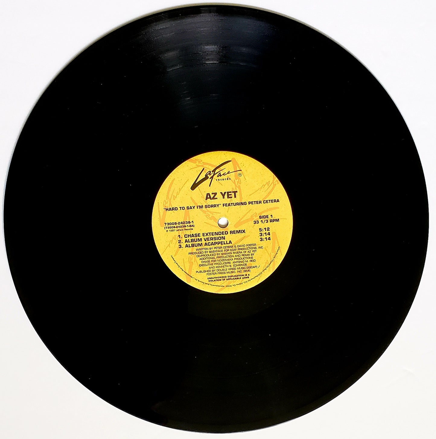 AZ YET "Hard To Say I'm Sorry" (12" Vinyl Record)
