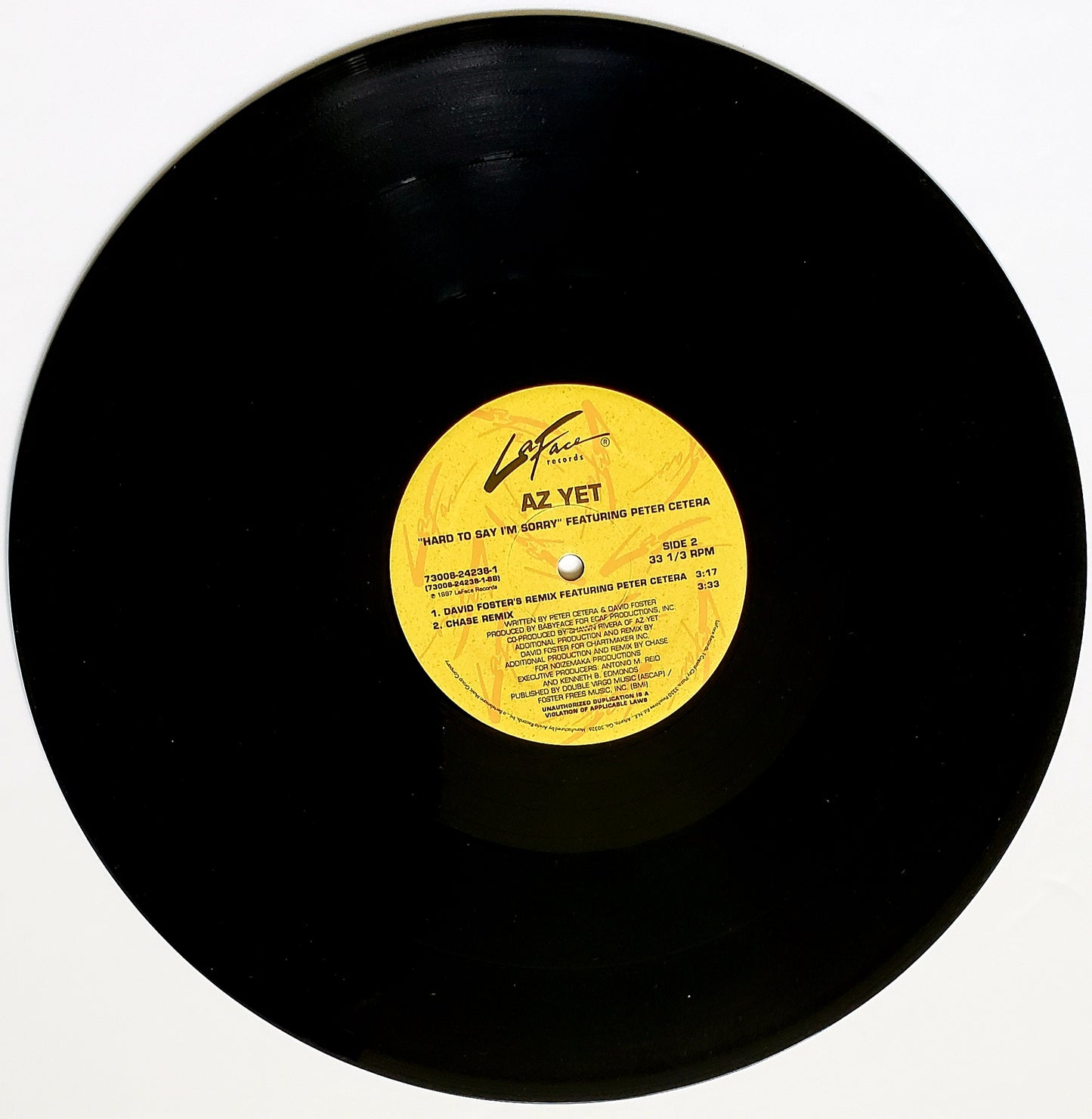 AZ YET "Hard To Say I'm Sorry" (12" Vinyl Record)