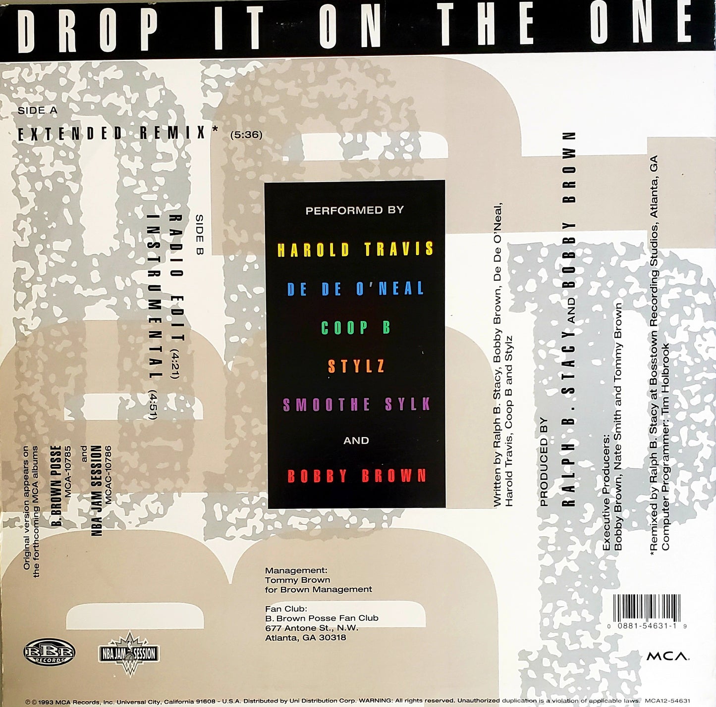 B. Brown Posse – Drop It On The One (1993, Vinyl) RARE!!