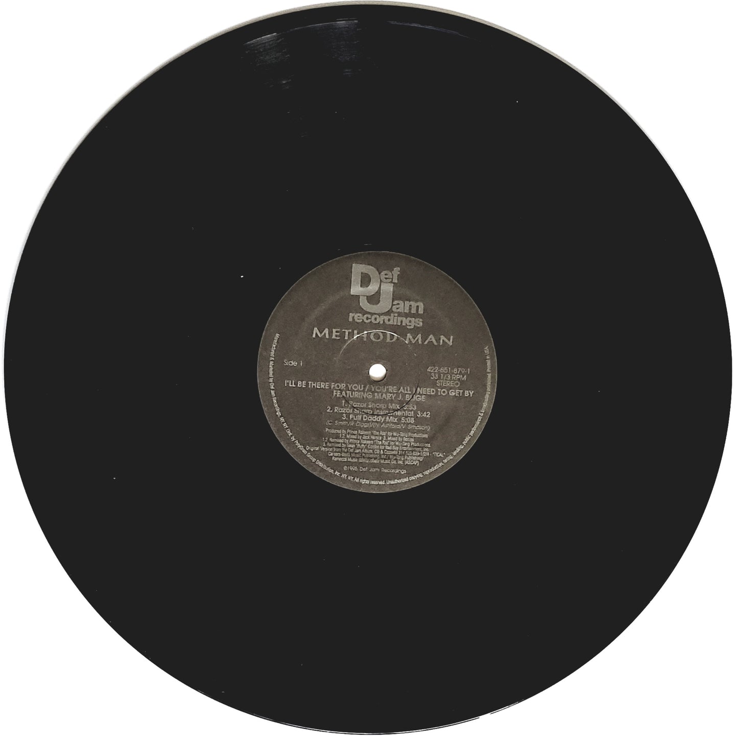 Method Man & Mary J Blige "I'll be there for you/you're all I need to get by (12" Vinyl)