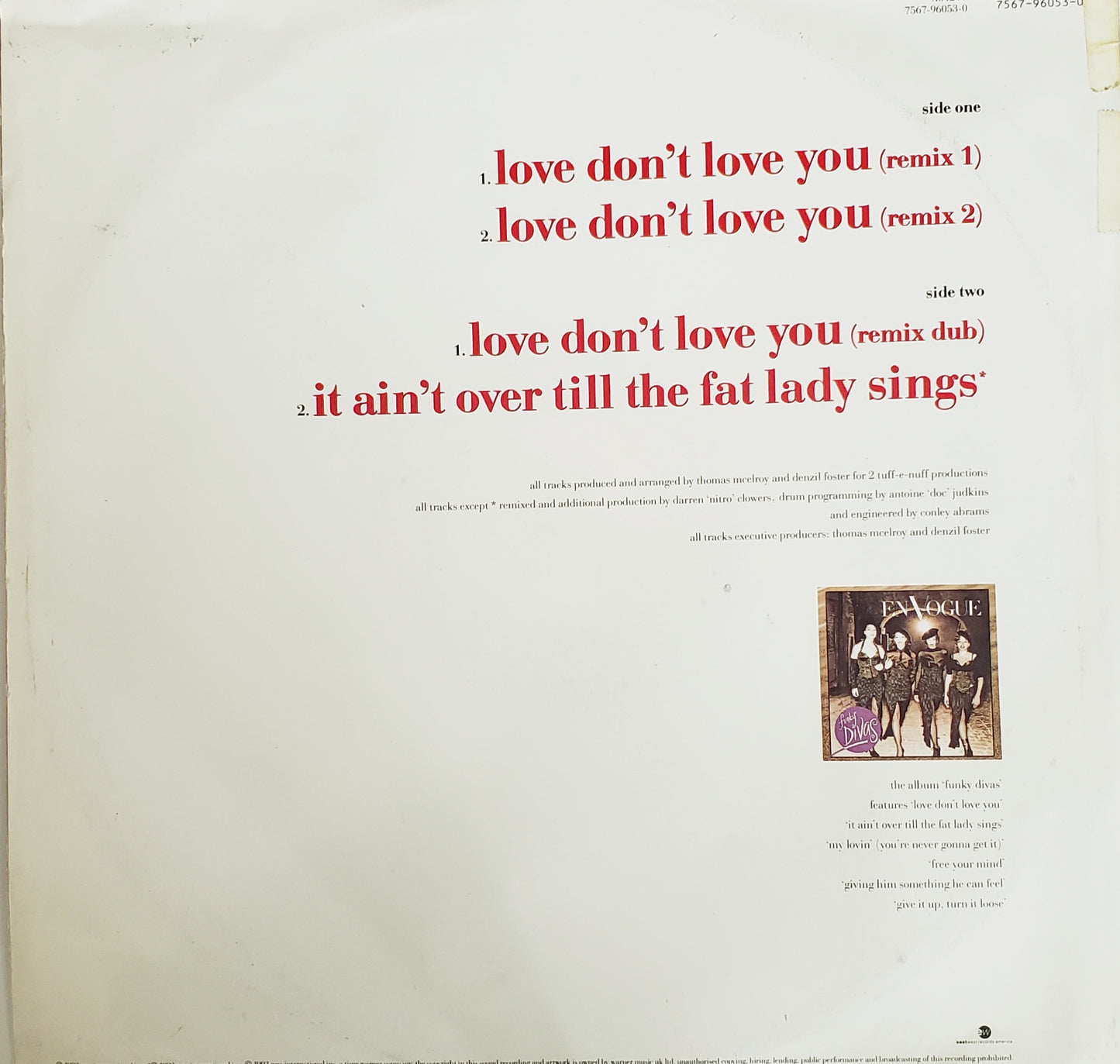 EN VOGUE - Love Don't Love You / Yesterday (12" Vinyl)