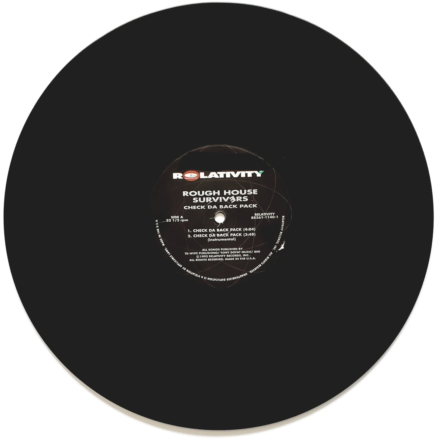 Rough House Survivers – Check Da Back Pack/Rough House (12"Vinyl) RARE!!!