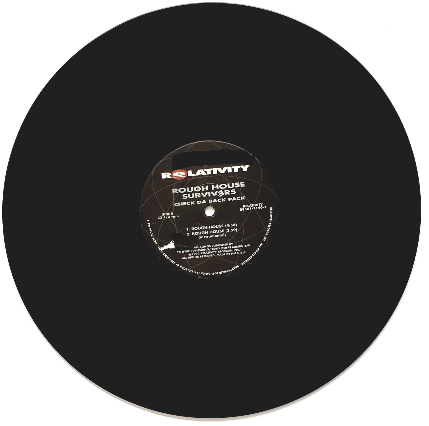 Rough House Survivers – Check Da Back Pack/Rough House (12"Vinyl) RARE!!!