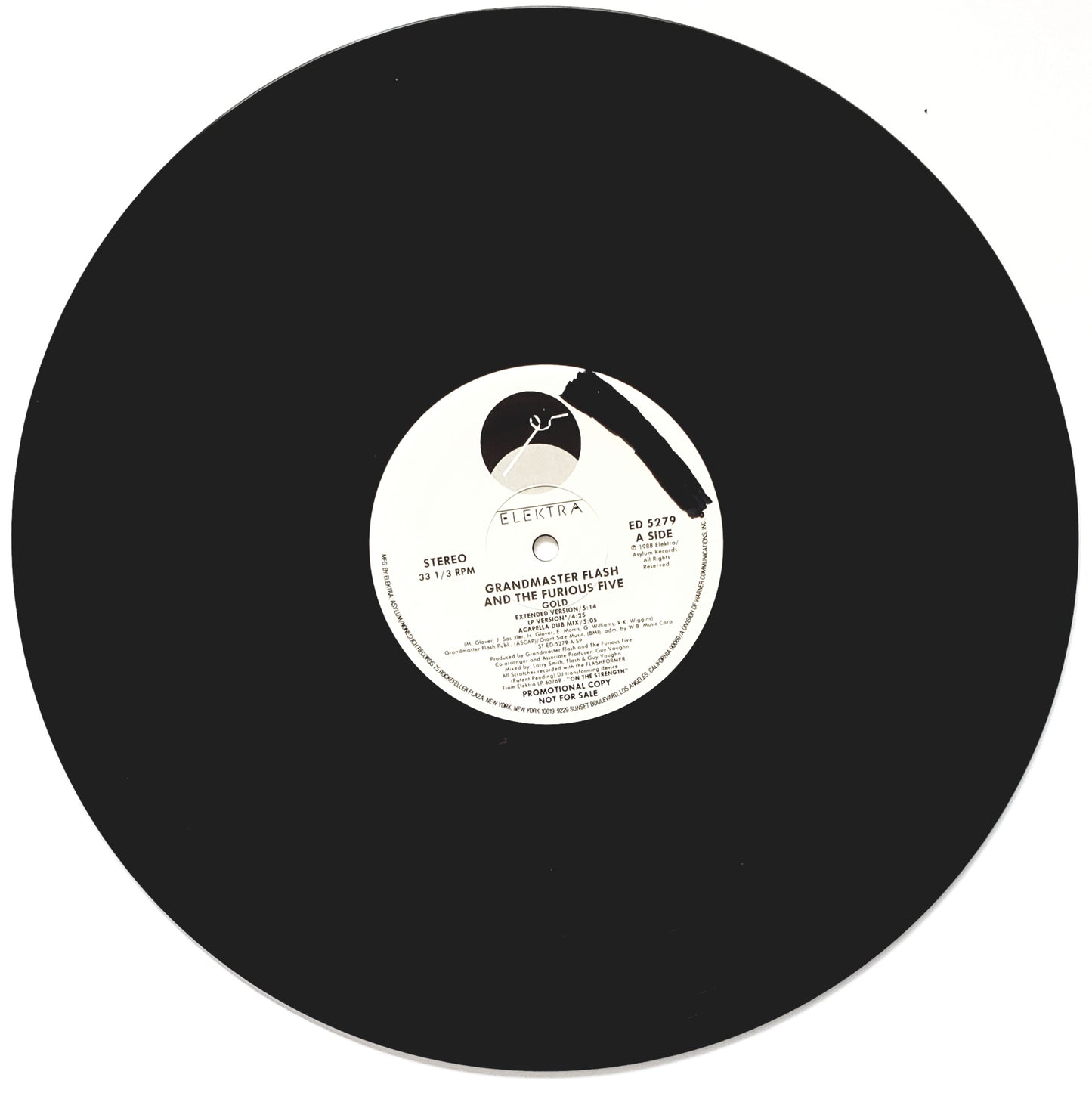 GRANDMASTER FLASH AND THE FURIOUS FIVE "GOLD" 12" VINYL RARE!!!