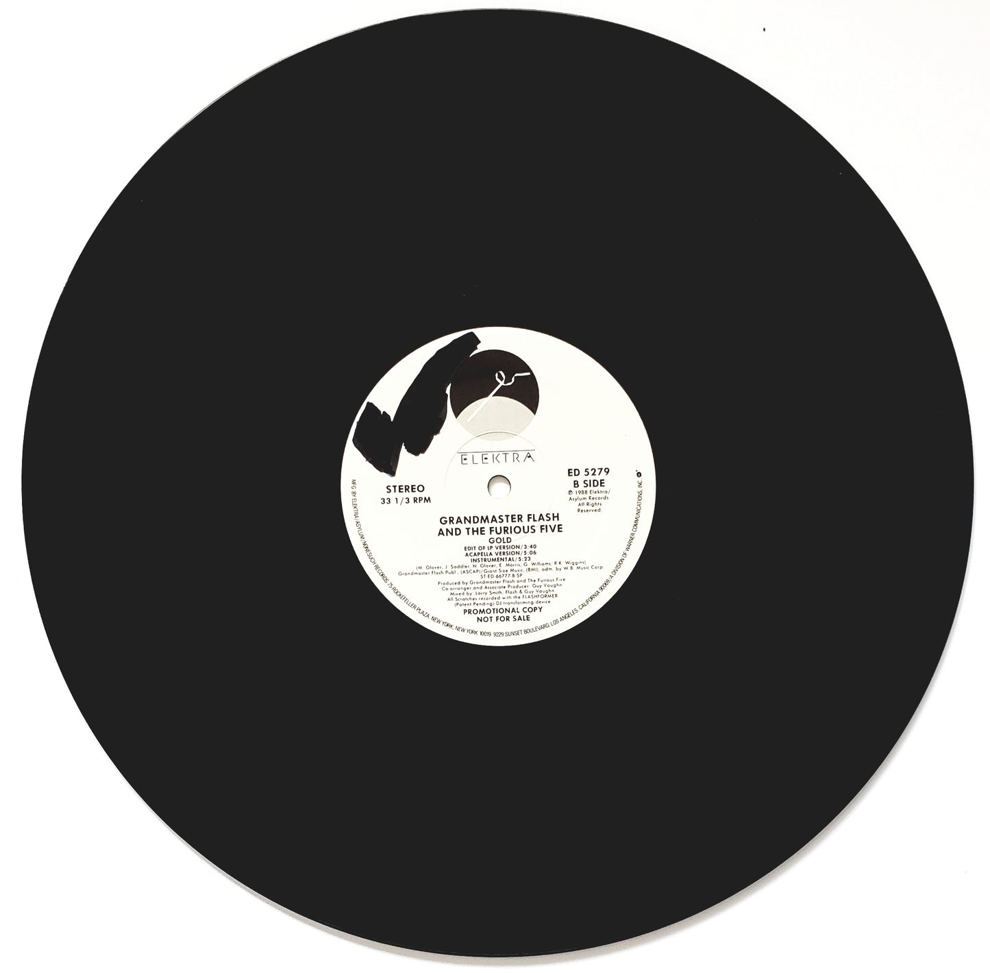 GRANDMASTER FLASH AND THE FURIOUS FIVE "GOLD" 12" VINYL RARE!!!