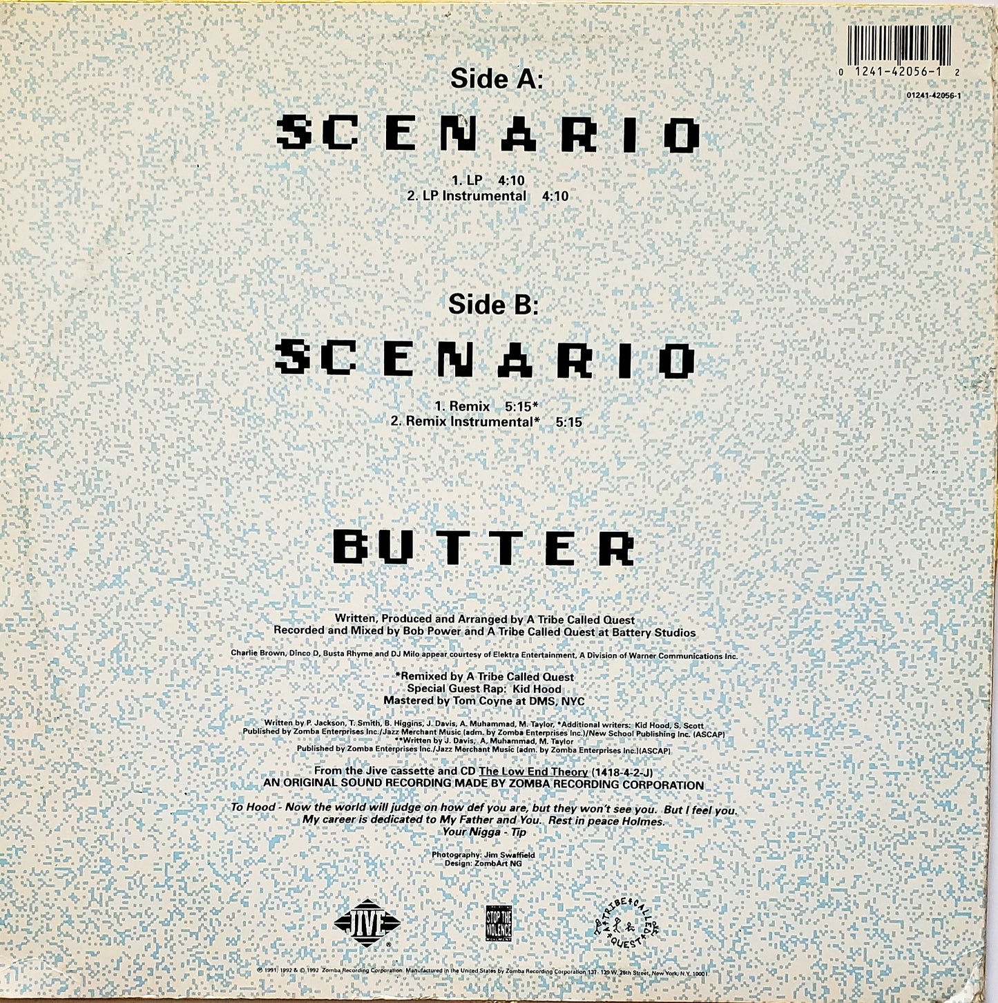 A TRIBE CALLED QUEST SCENARIO/BUTTER (12" Vinyl) RARE!!!
