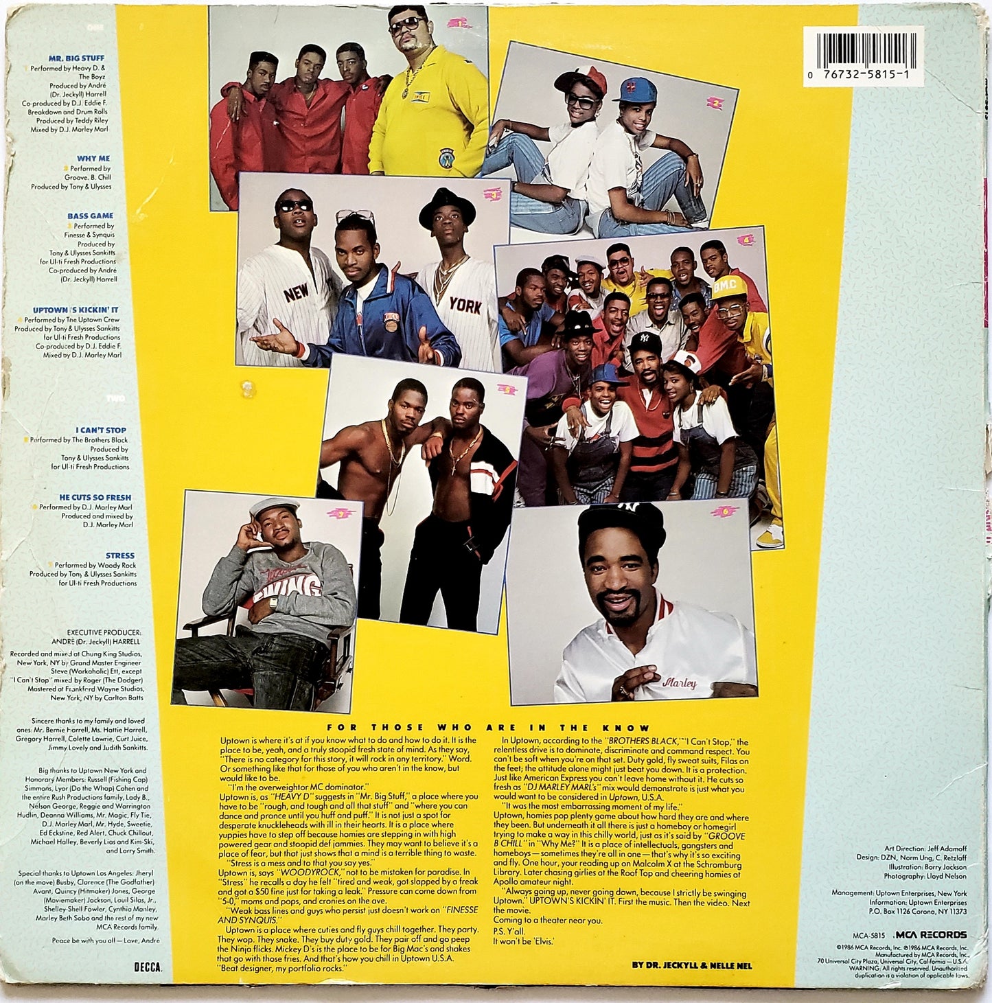 VARIOUS "UPTOWN IS KICKIN’ IT" (VINYL LP ALBUM)Vintage Rap!!!