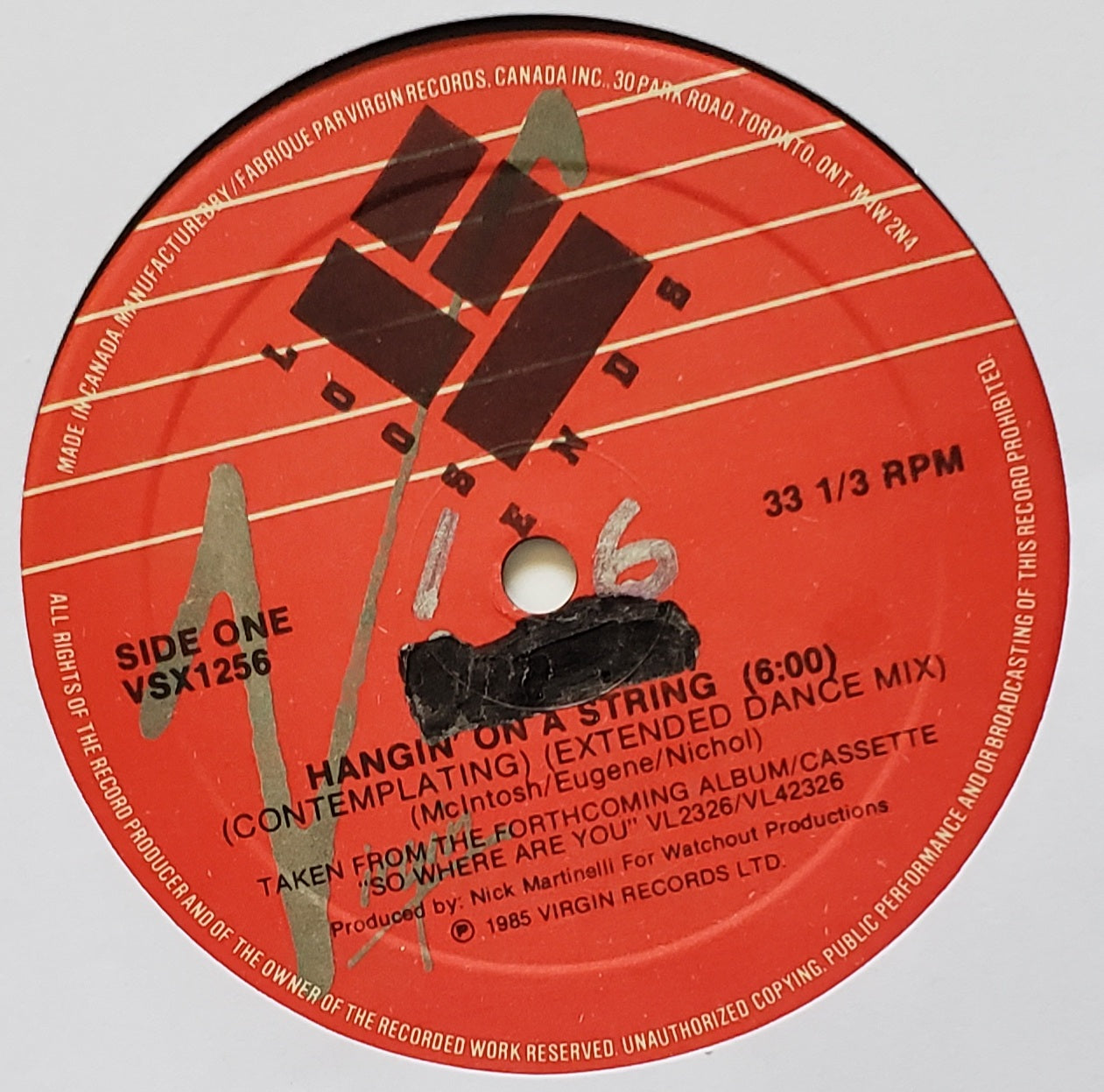 LOOSE ENDS "HANGIN' ON A STRING/A LITTLE SPICE" (12" Vinyl) RARE VINTAGE !!!
