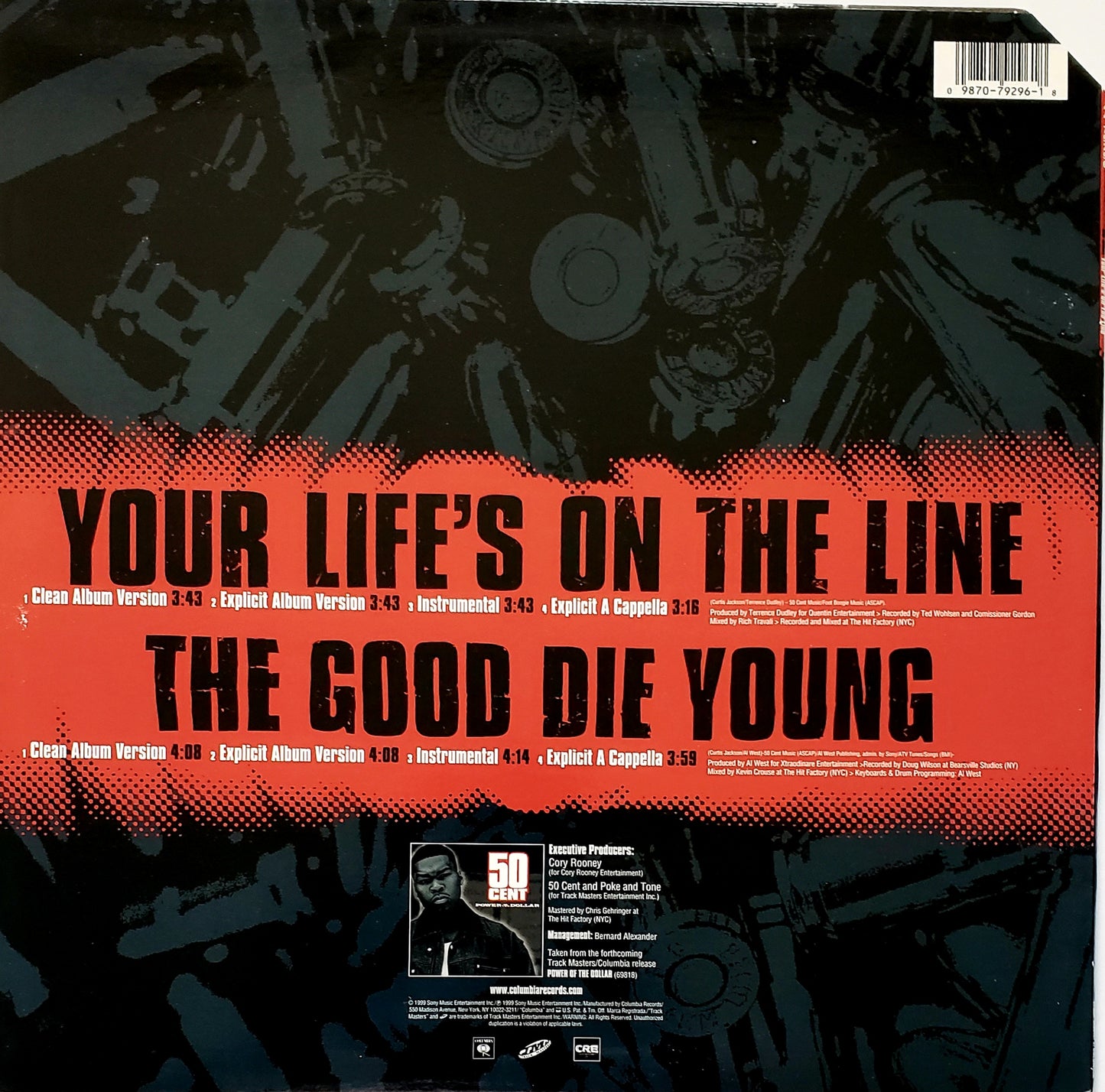 50 CENT-YOUR LIFE'S ON THE LINE / THE GOOD DIE YOUNG (12" VINYL)RARE!!!