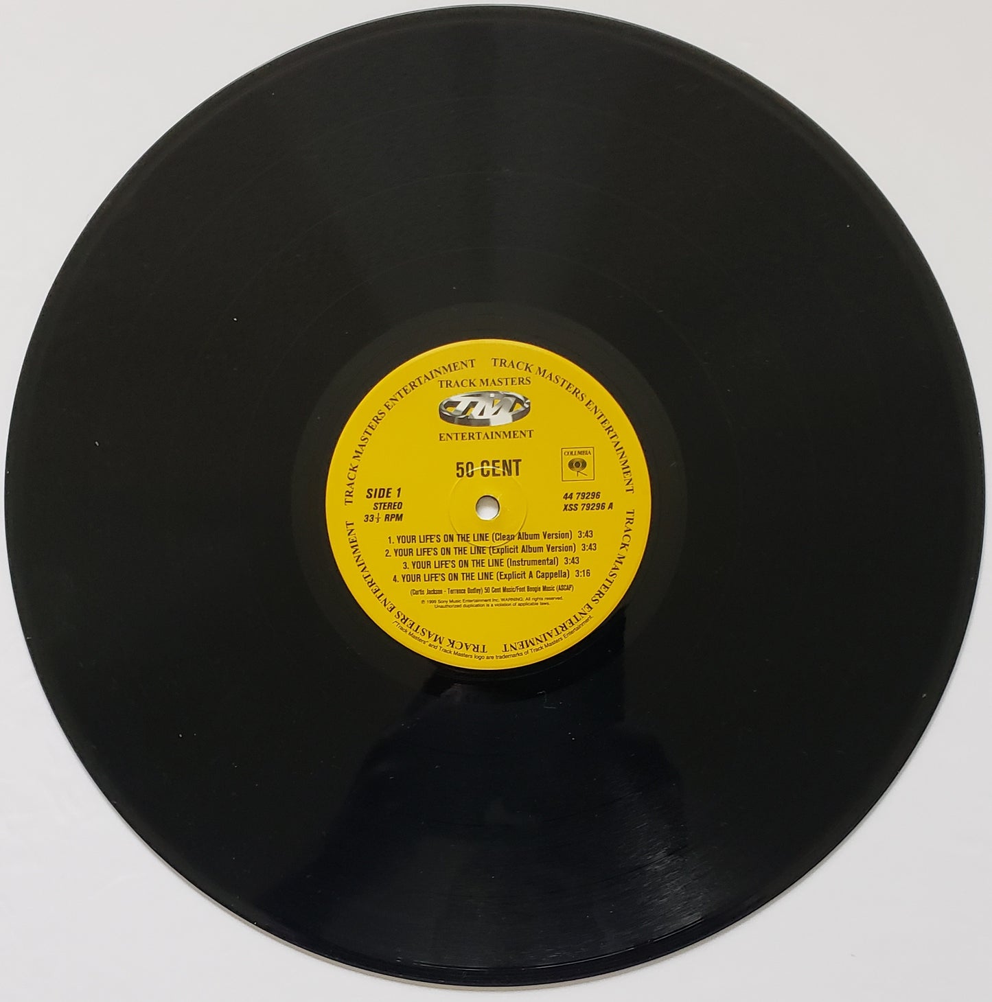 50 CENT-YOUR LIFE'S ON THE LINE / THE GOOD DIE YOUNG (12" VINYL)RARE!!!