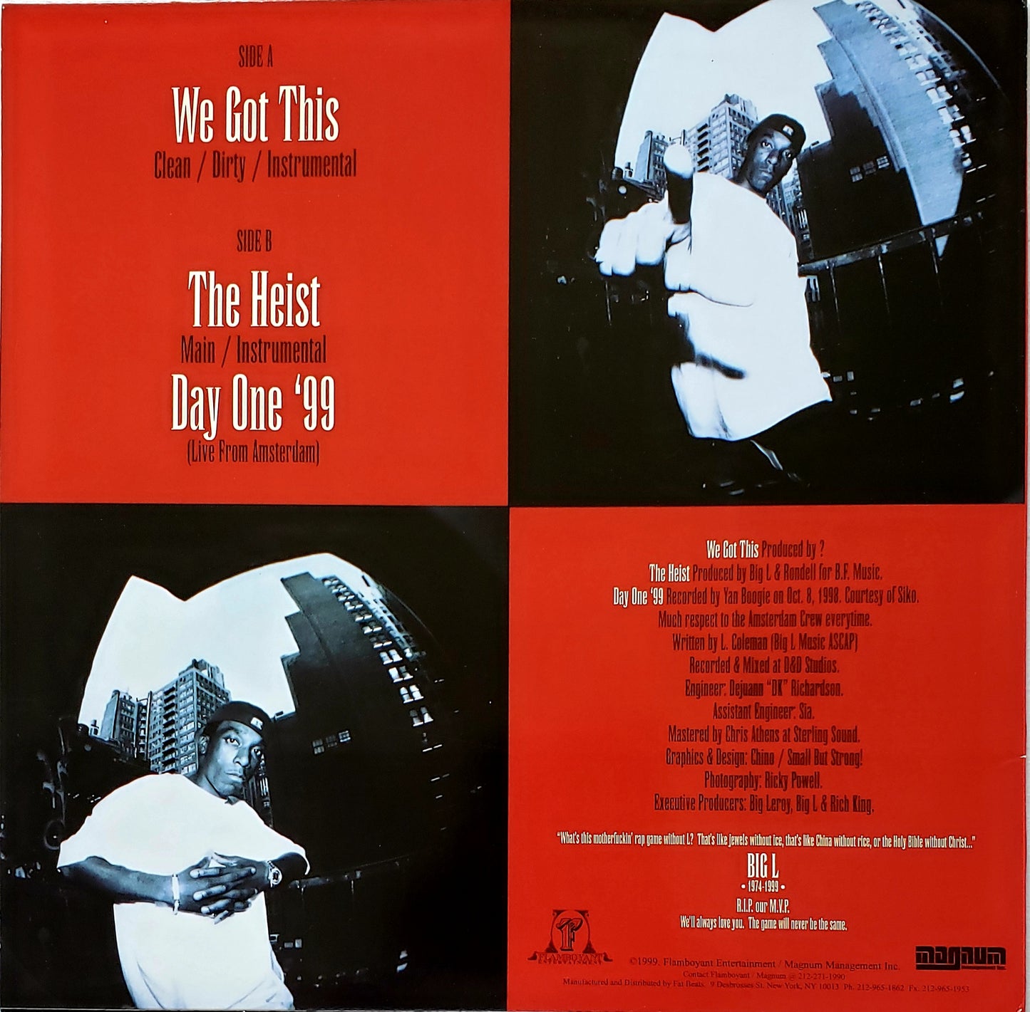 BIG L "WE GOT THIS / THE HEIST / DAY ONE '99" (12" Vinyl) RARE!!!
