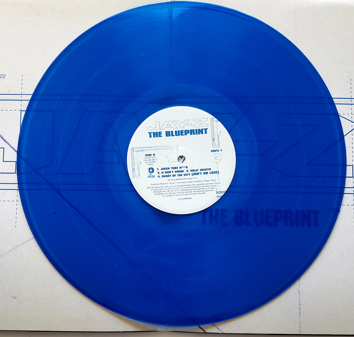 JAY-Z - THE BLUEPRINT-BLUE VINYL(VINYL 2xLP Album) 2001 RARE!!!
