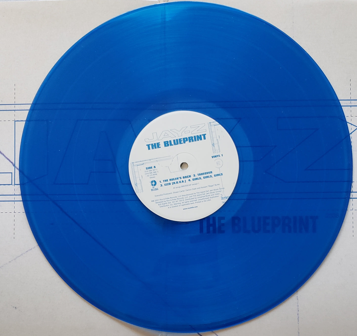 JAY-Z - THE BLUEPRINT-BLUE VINYL(VINYL 2xLP Album) 2001 RARE!!!
