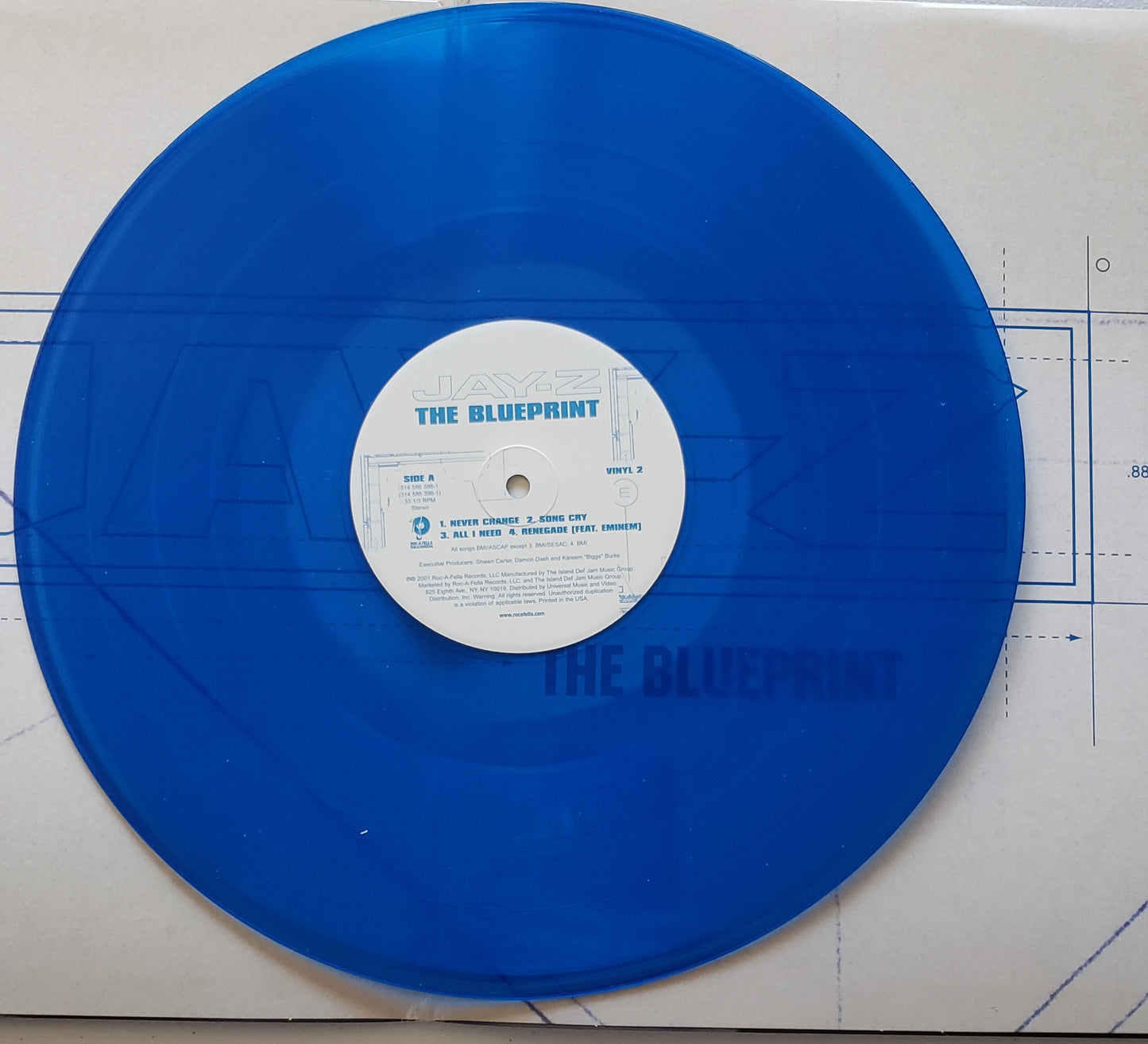 JAY-Z - THE BLUEPRINT-BLUE VINYL(VINYL 2xLP Album) 2001 RARE!!!