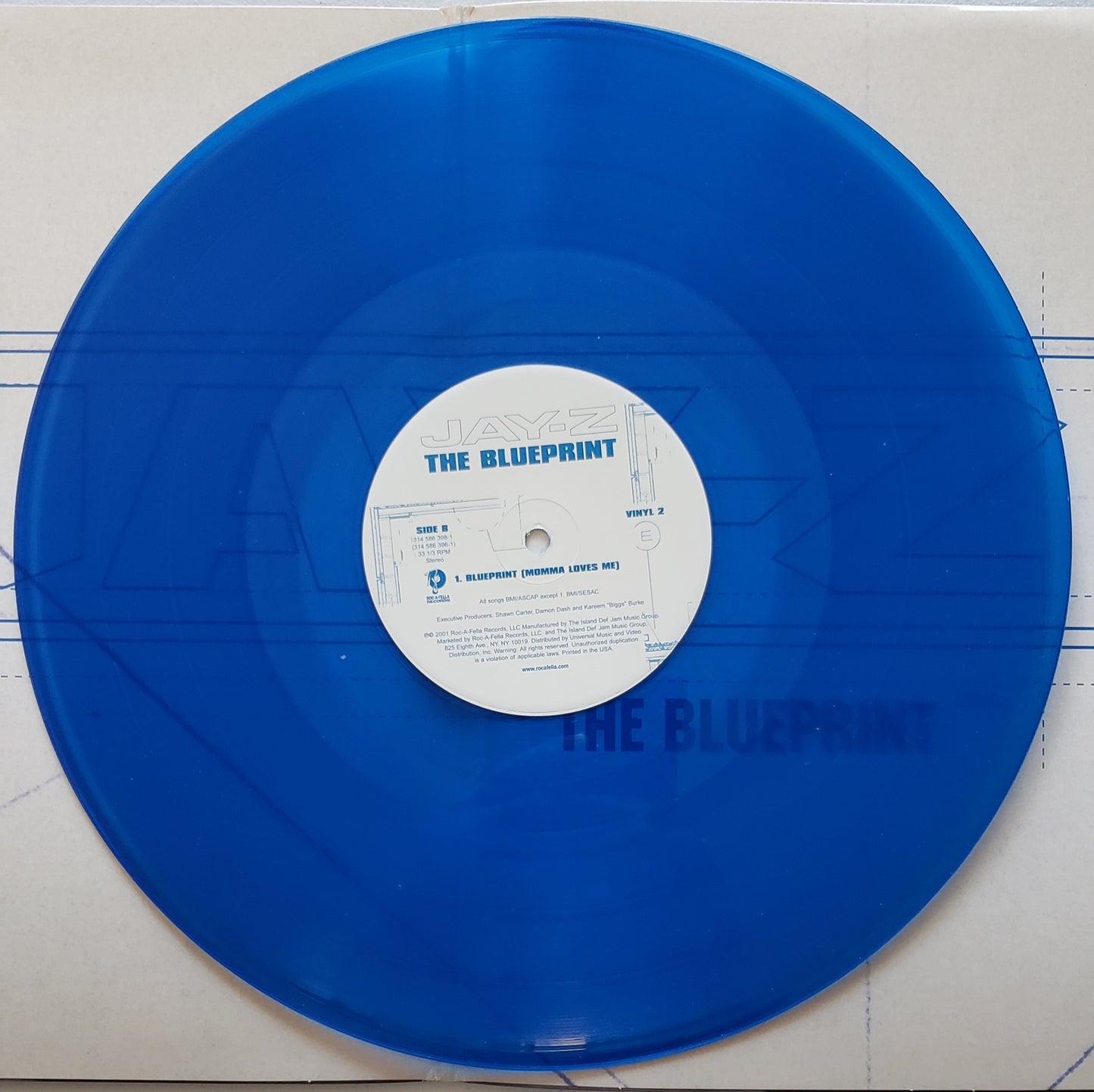 JAY-Z - THE BLUEPRINT-BLUE VINYL(VINYL 2xLP Album) 2001 RARE!!!