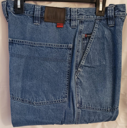 DKNY BAGGY/LOOSE FIT BLUE DENIM JEANS -VINTAGE!!!