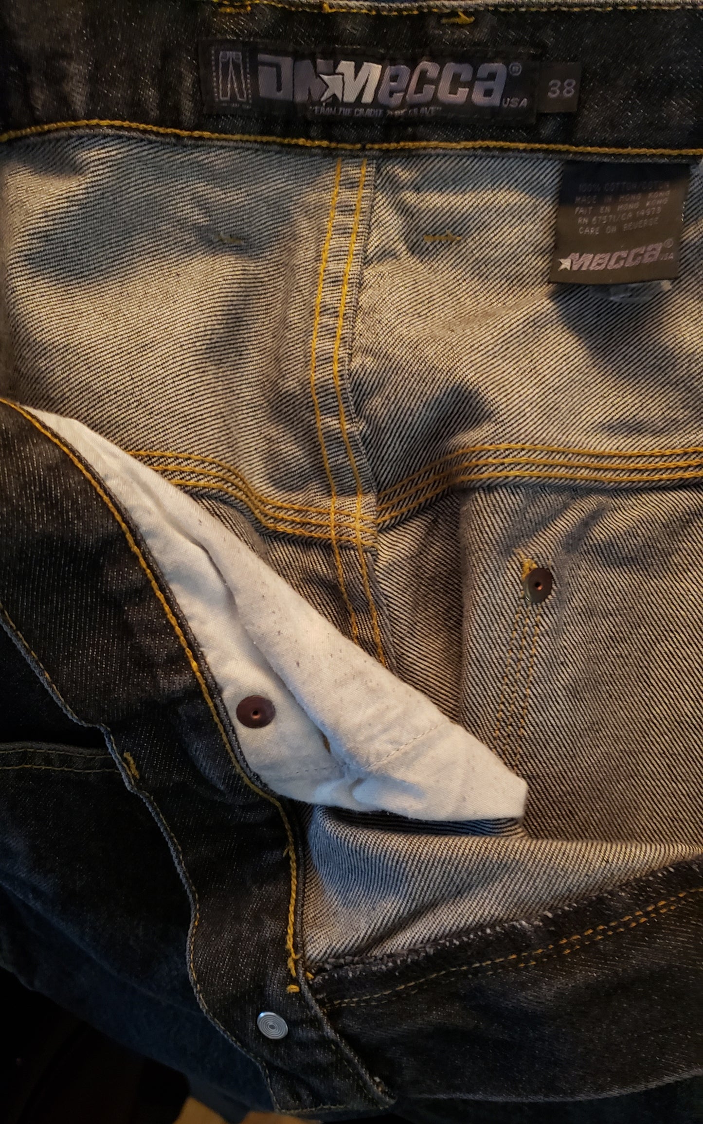 MECCA BAGGY BLACK JEANS DENIM (VINTAGE)