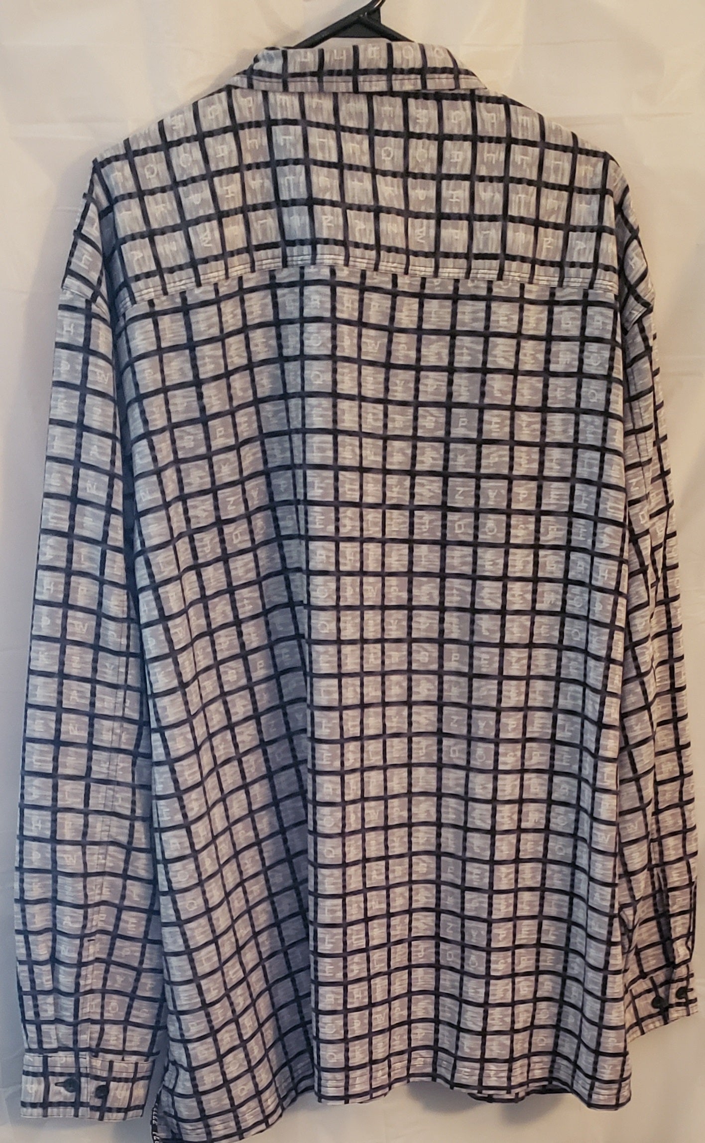 Pelle Pelle Mens Vintage Long Sleeve Button Up Shirt-VINTAGE!!! (2XL)