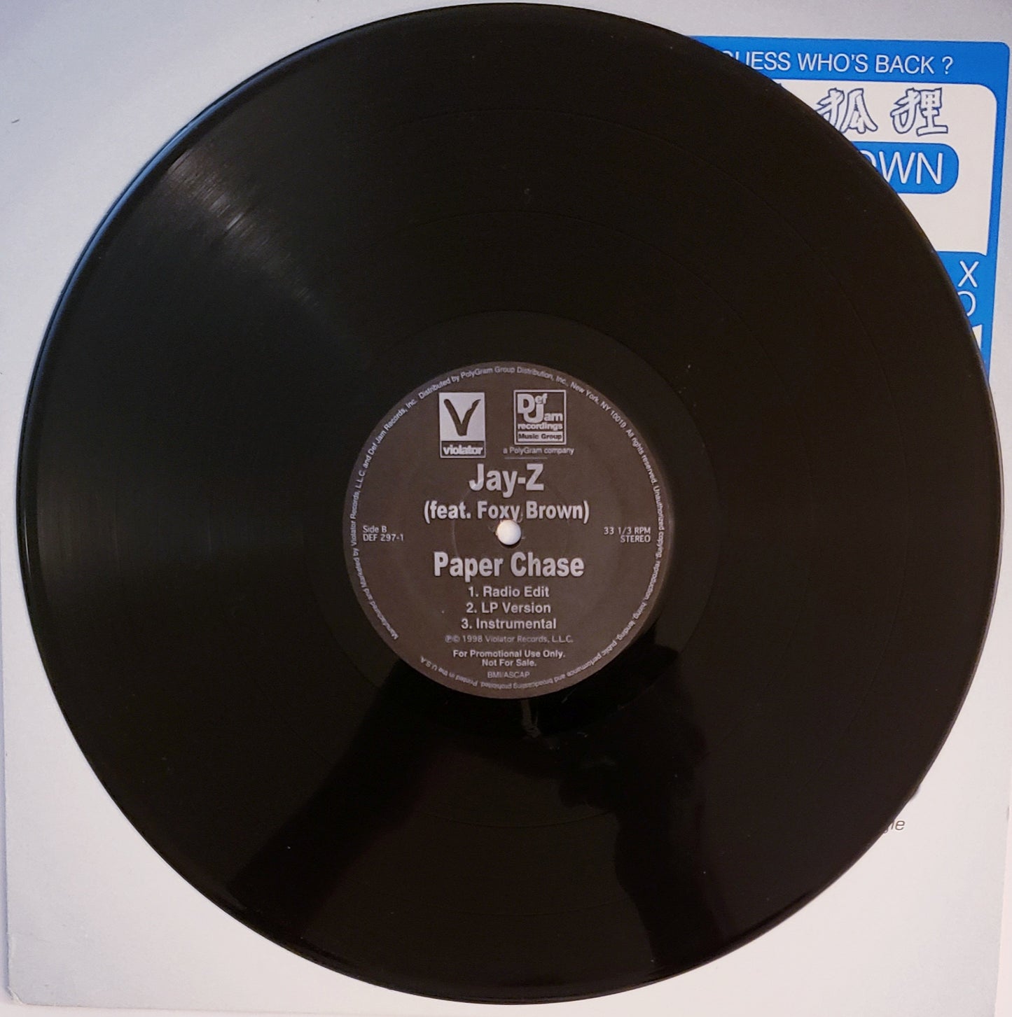 Foxy Brown & Jay Z "BWA / Paper Chase" (12" Vinyl Record))