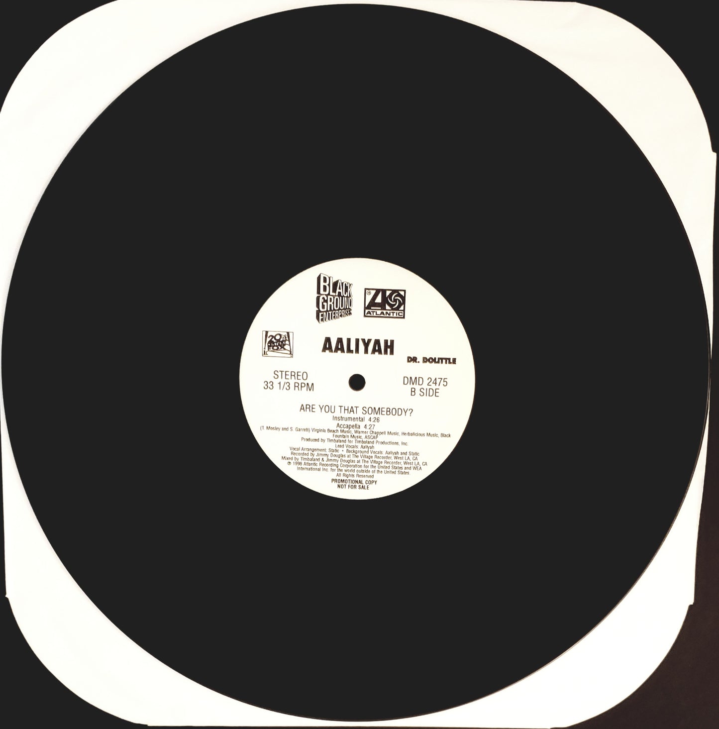 Aaliyah "Are You That Somebody? " 12" Vinyl LP/ Classic Vintage!!!