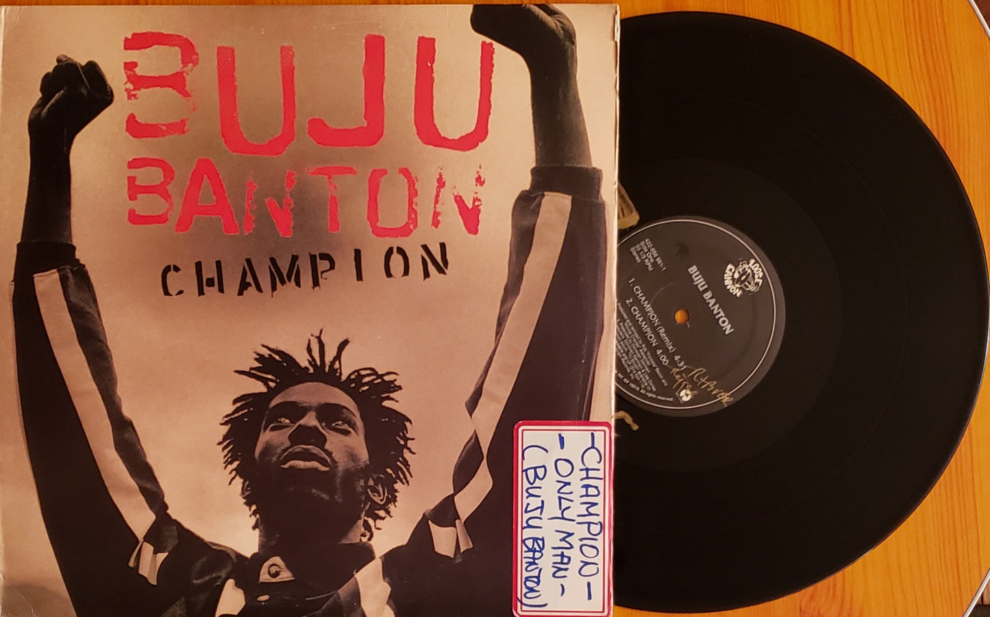 BUJU BANTON CHAMPION(Remix)/ONLY MAN (12" Vinyl) Reggae-RARE!!
