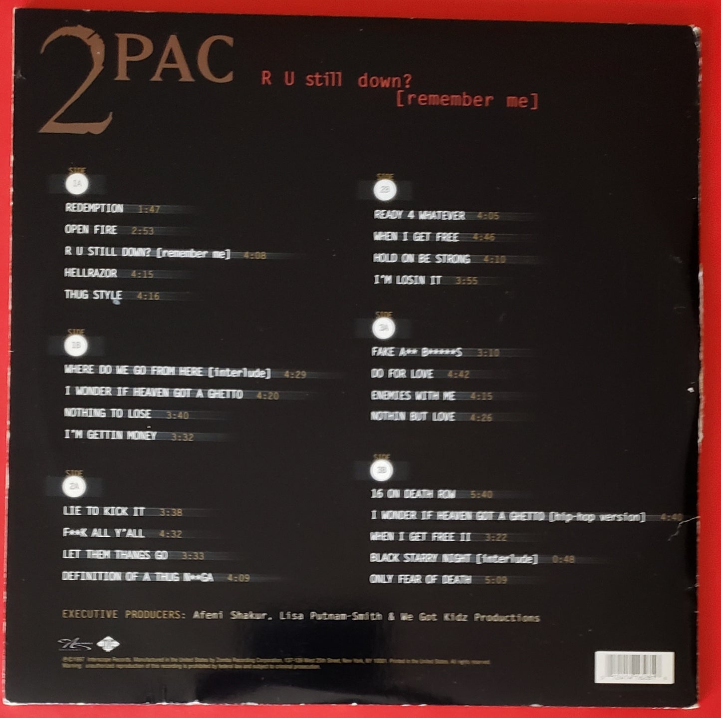 2PAC R U still down? {remember me} (3X LP Vinyl Record)RARE!!