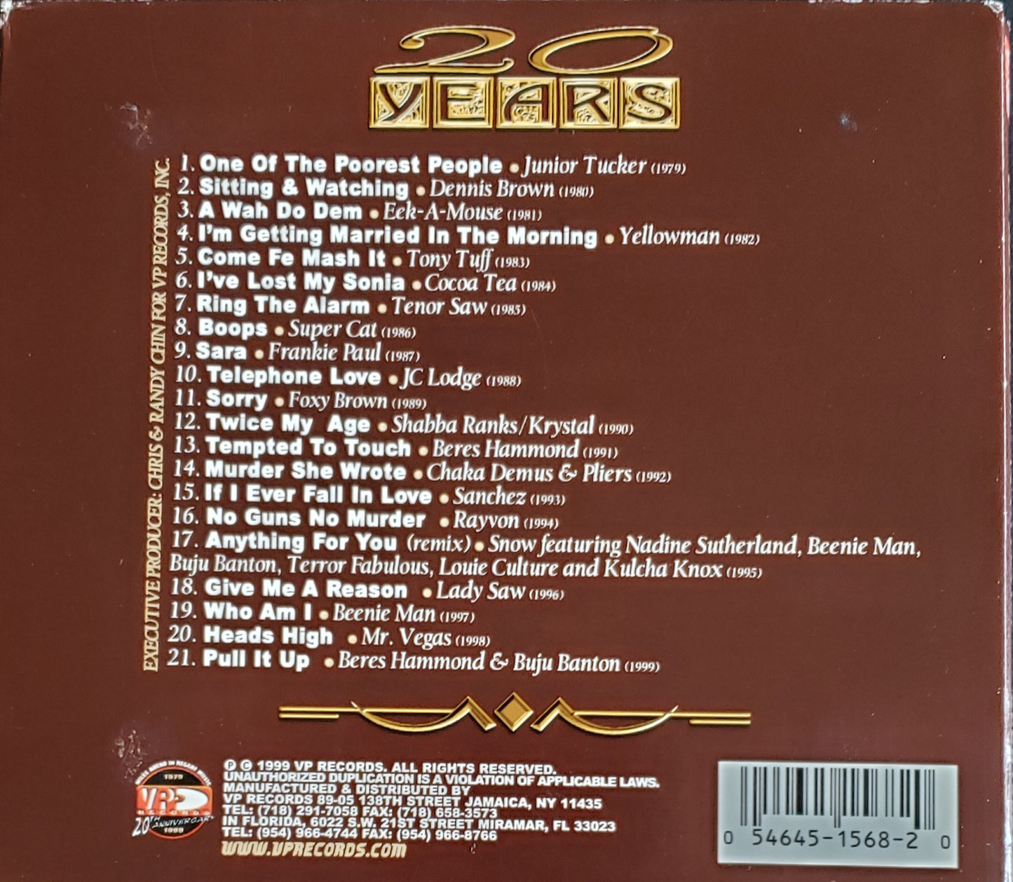 Miles Ahead In Reggae Music for 20 years (CD Album)
