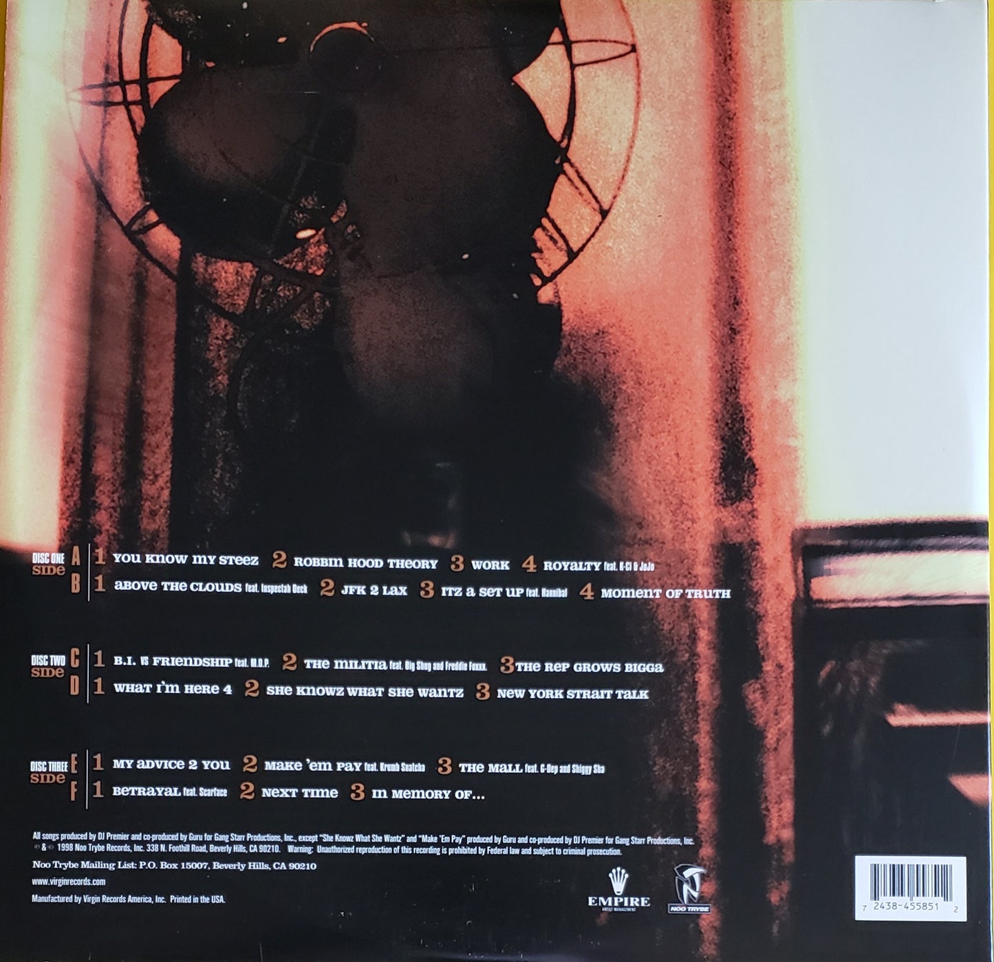 Gangstarr -" Moments Of Truth" (3X LP Vinyl) RARE!!