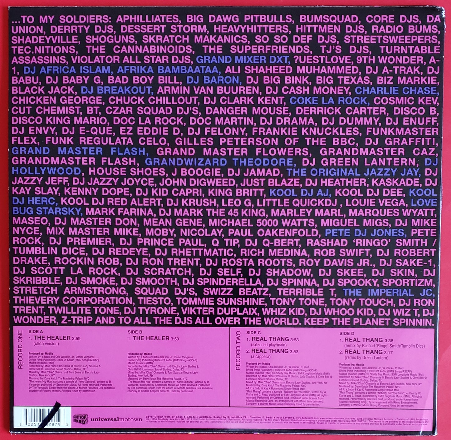 ERYKAH BADU HEALER/REAL THANG( 2X LP VINYL Album)RARE!!