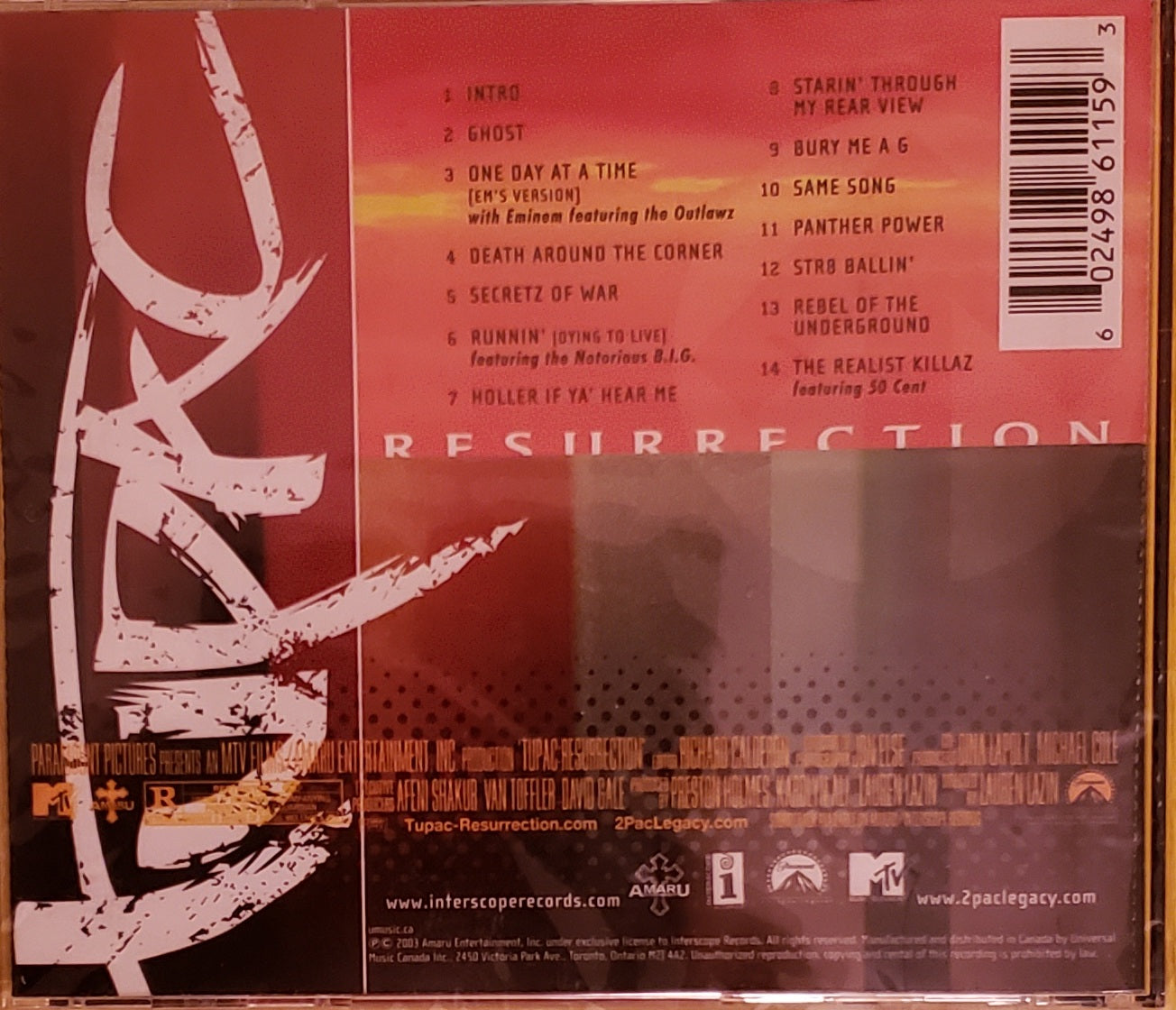Tupac- Resurrection (Music From And Inspired By The Motion Picture) (CD Album)