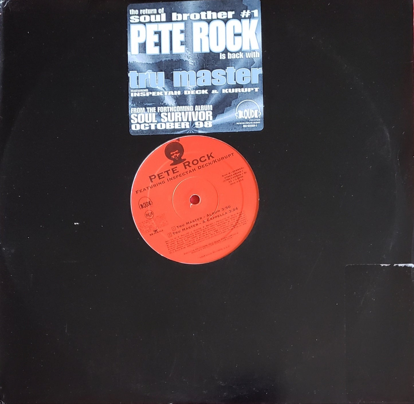 Pete Rock "Tru Master feat INSPECTAH DECK + KURUPT" (12" LP Vinyl)RARE!!