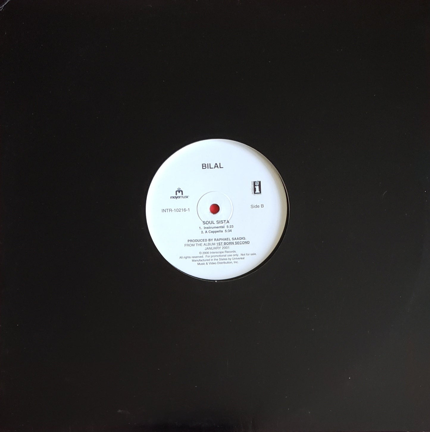 Bilal "Soul Sista" (12" LP Vinyl) RARE Vintage!!