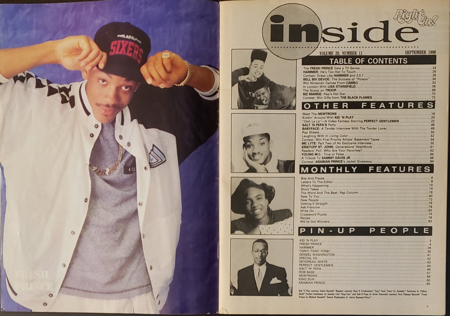Right On Magazine-September 1990/Vintage