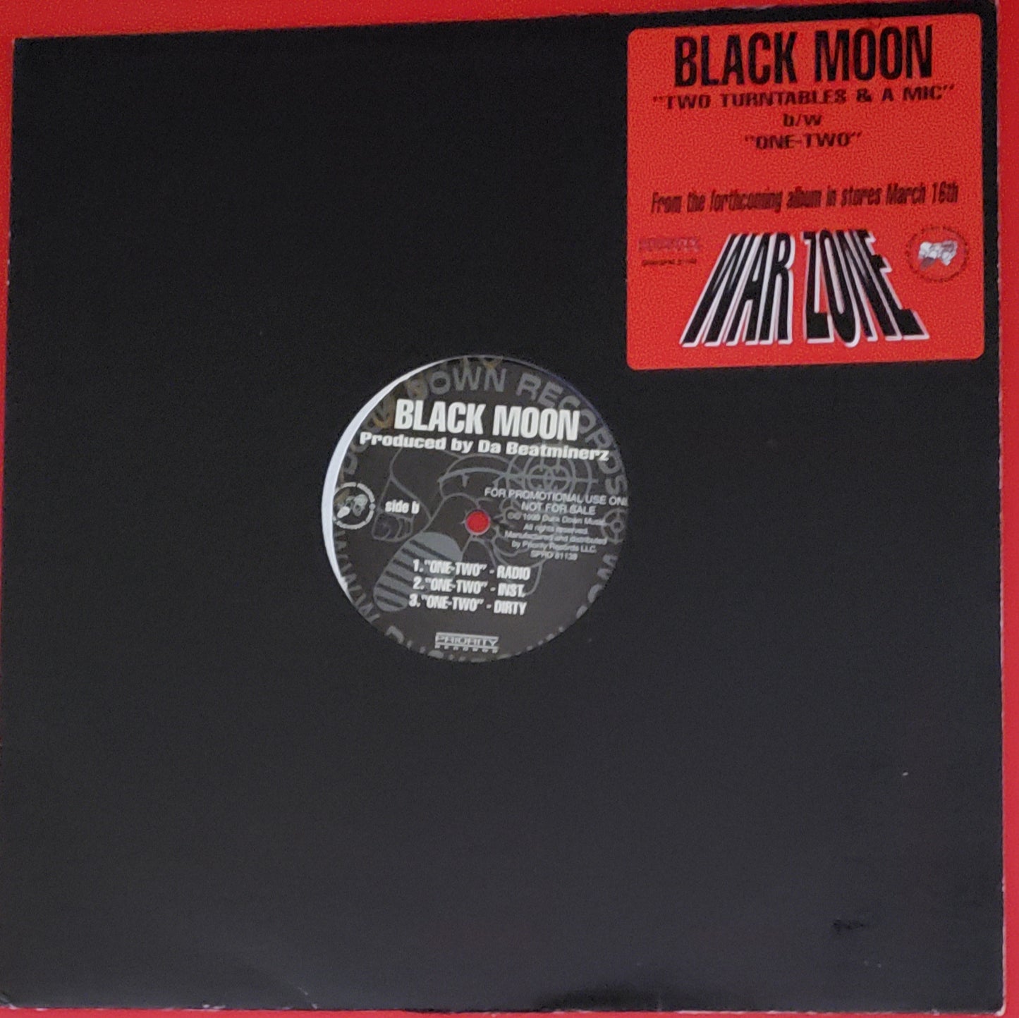 Black Moon- "Two Turntables & A Mic/One Two"( 12' LP Vinyl) Vintage-RARE!!