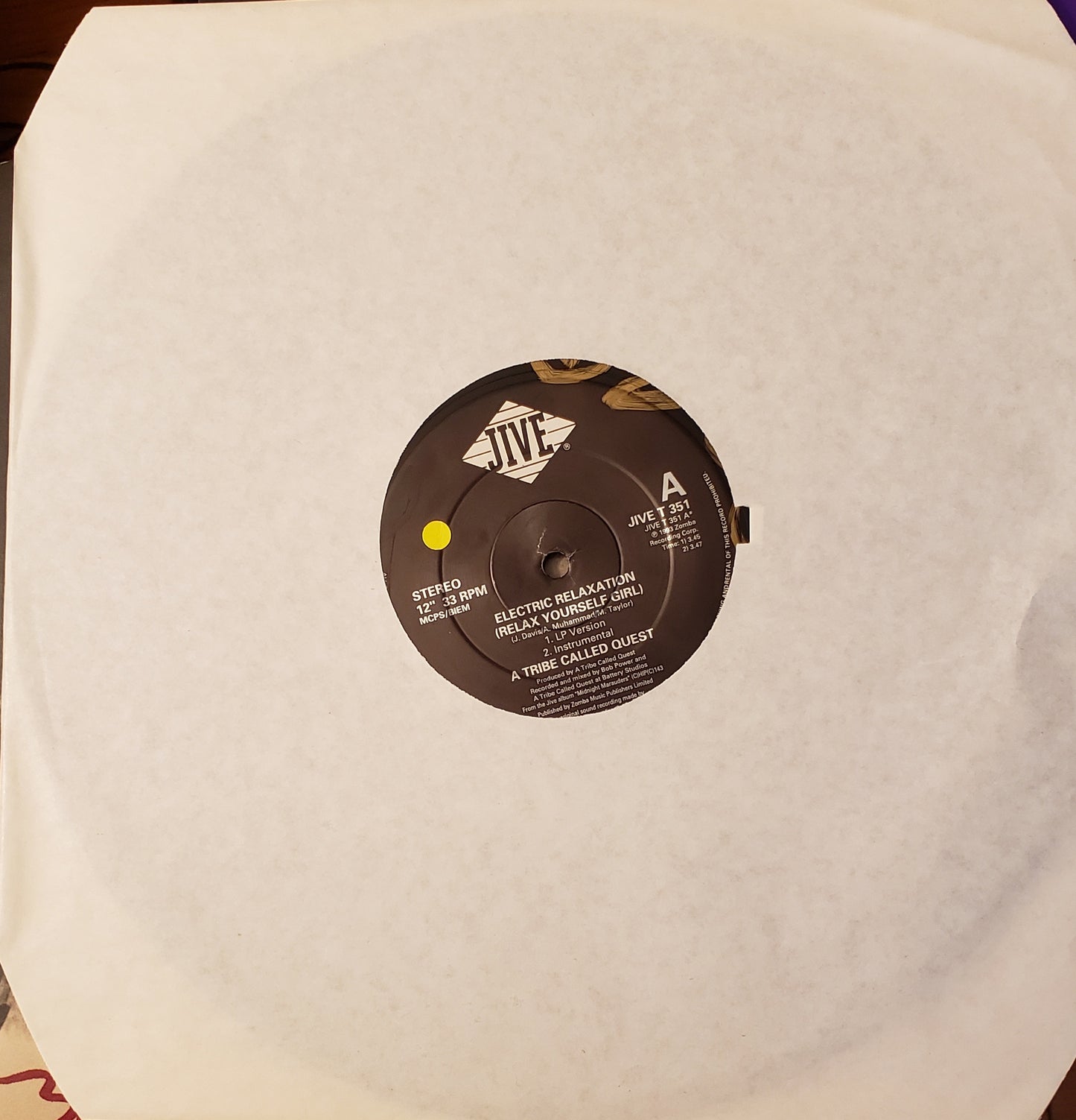 A Tribe Called Quest "Electric Relaxation/ Relax Yourself Girl"(12"Vinyl) VINTAGE
