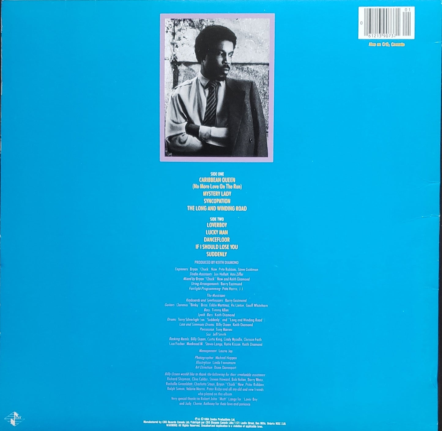 Billy Ocean "SUDDENLY" (Vinyl Album) Vintage