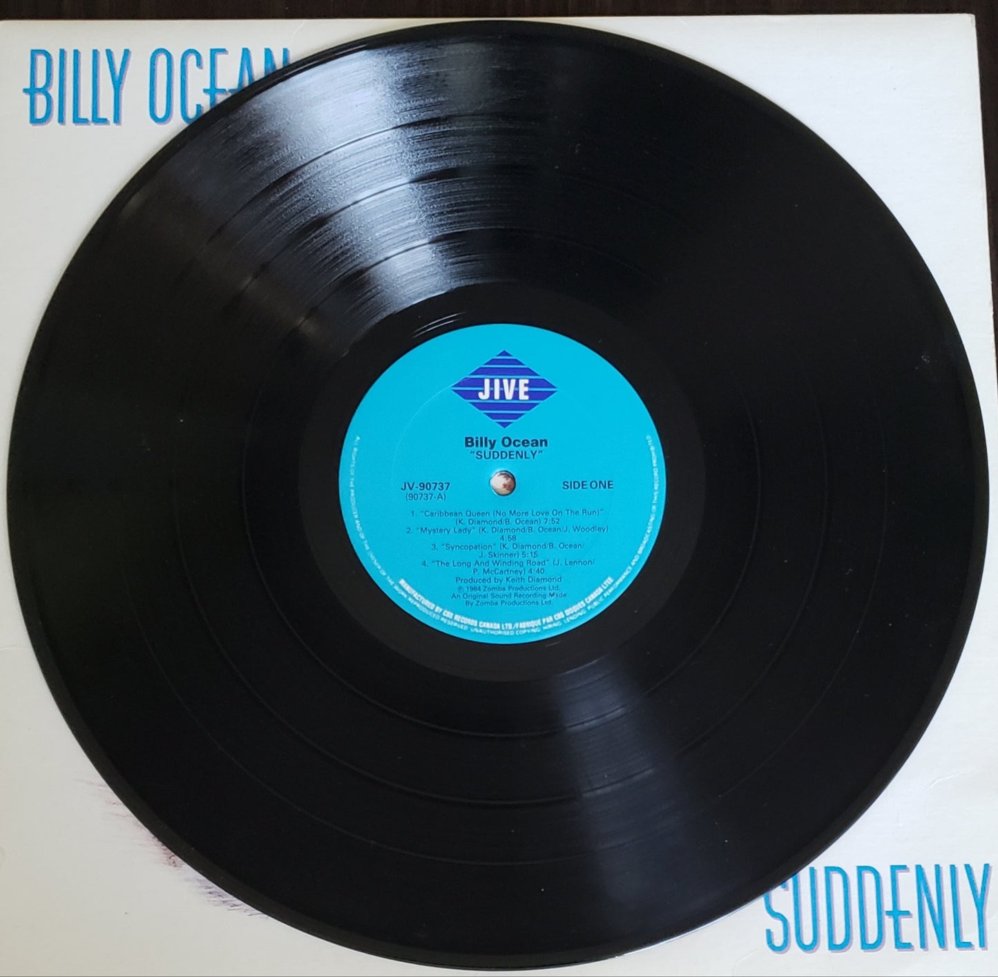 Billy Ocean "SUDDENLY" (Vinyl Album) Vintage