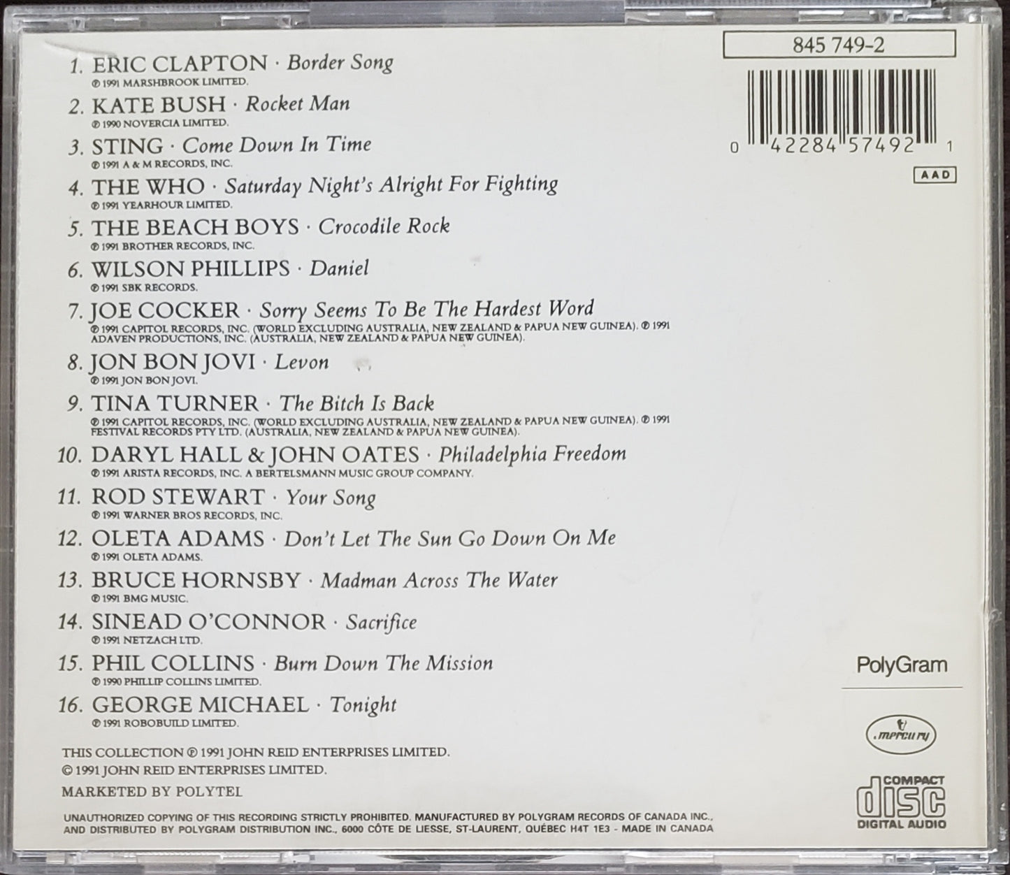 Two Rooms: Celebrating The Songs of Elton John & Bernie Taupin (CD Album)