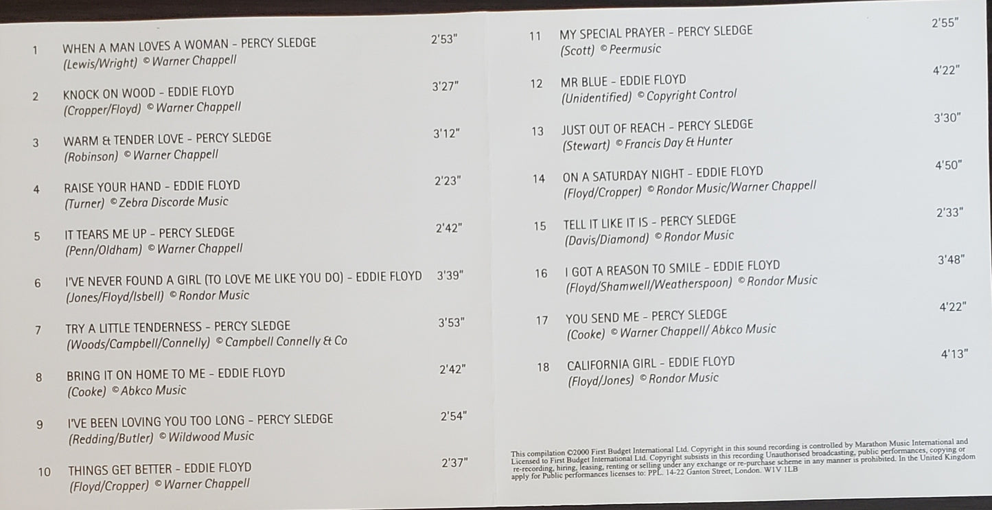 The Very Best Of Eddie Floyd & Percy Sledge (CD-Album)